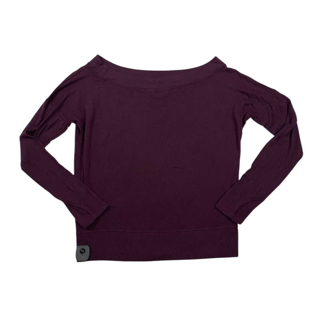 Athletic Top Ls Crewneck By Athleta In Purple, Size:L