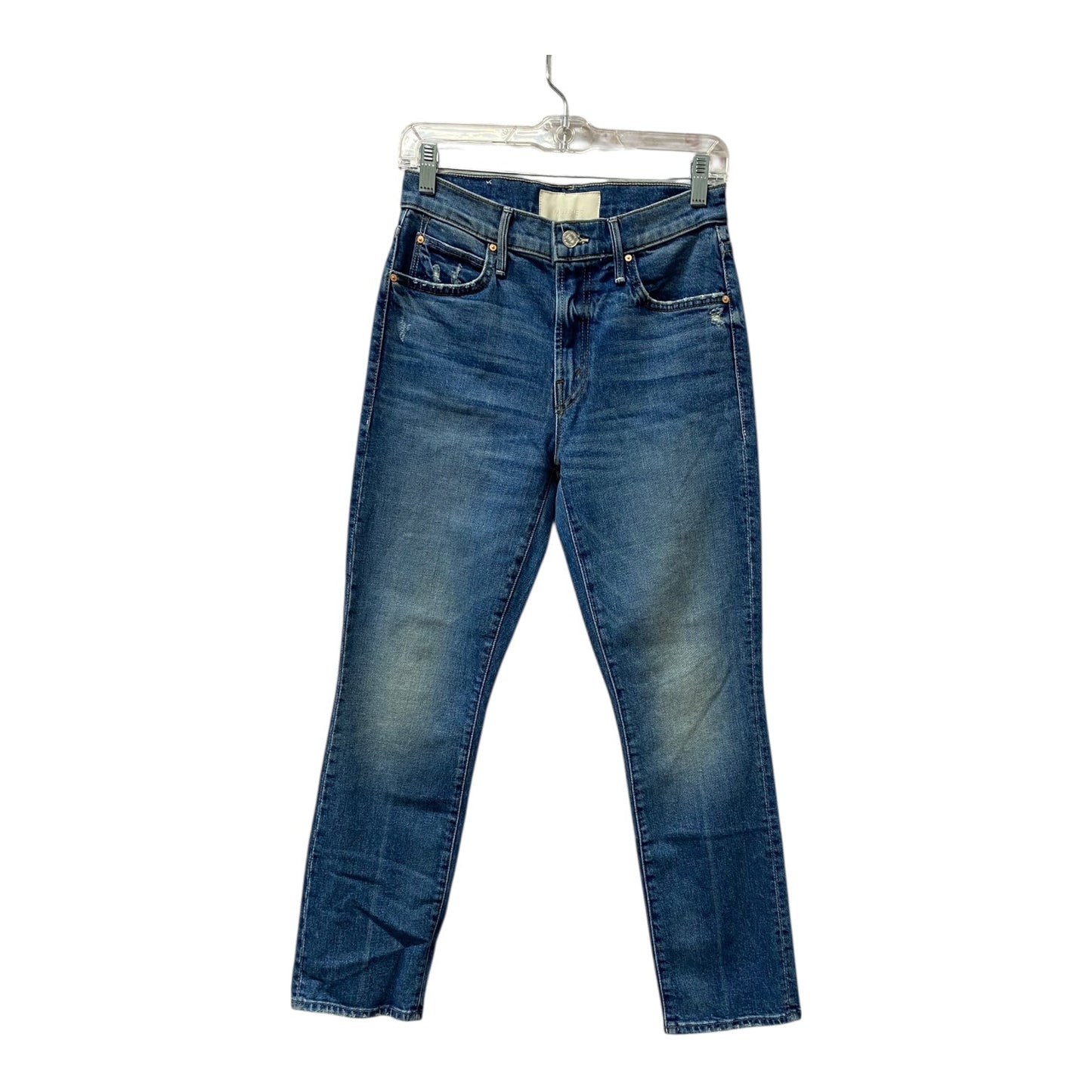 Jeans Straight By Mother In Blue Denim, Size:4