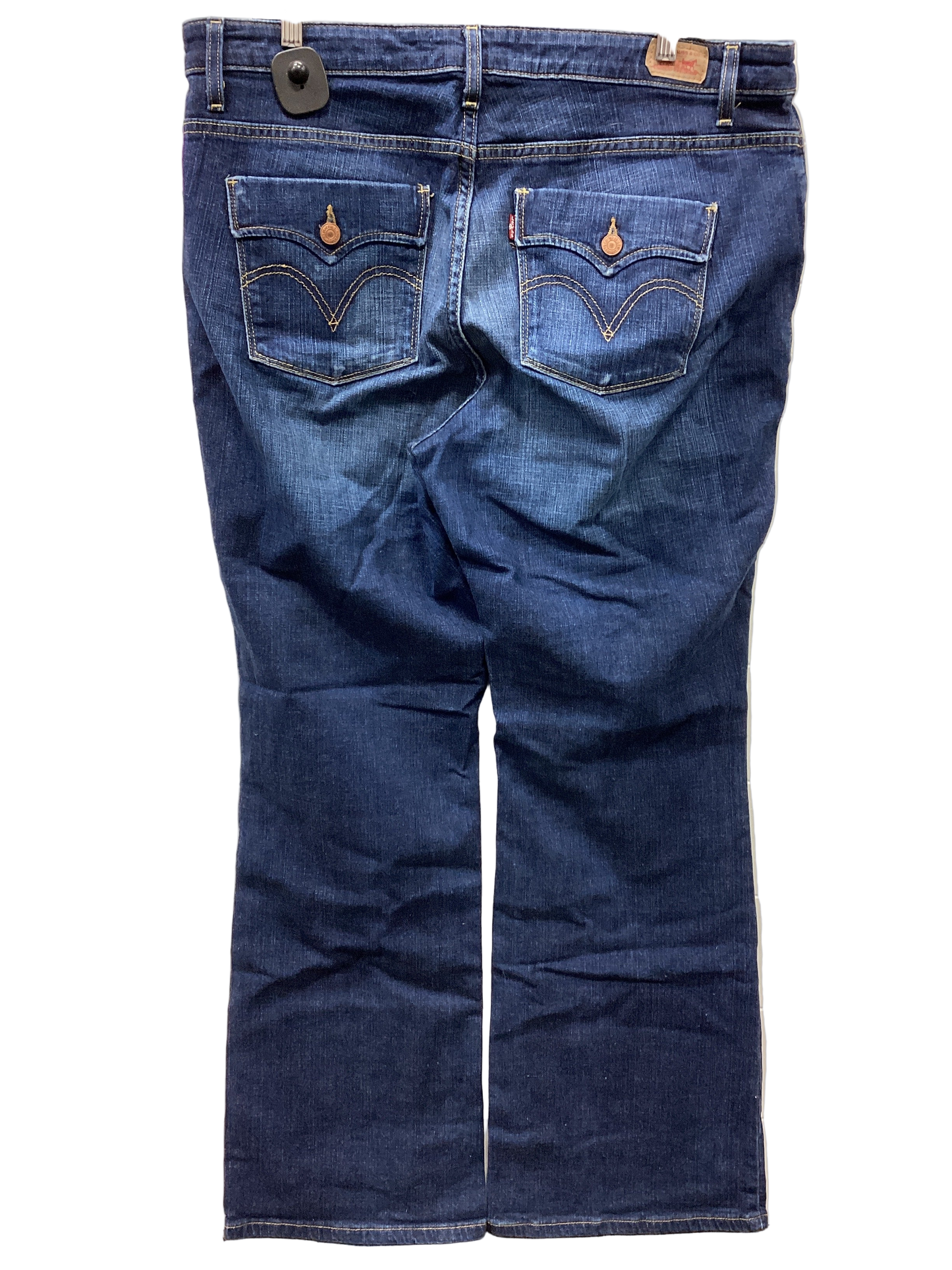 Jeans Boot Cut By Levis In Blue Denim, Size:18