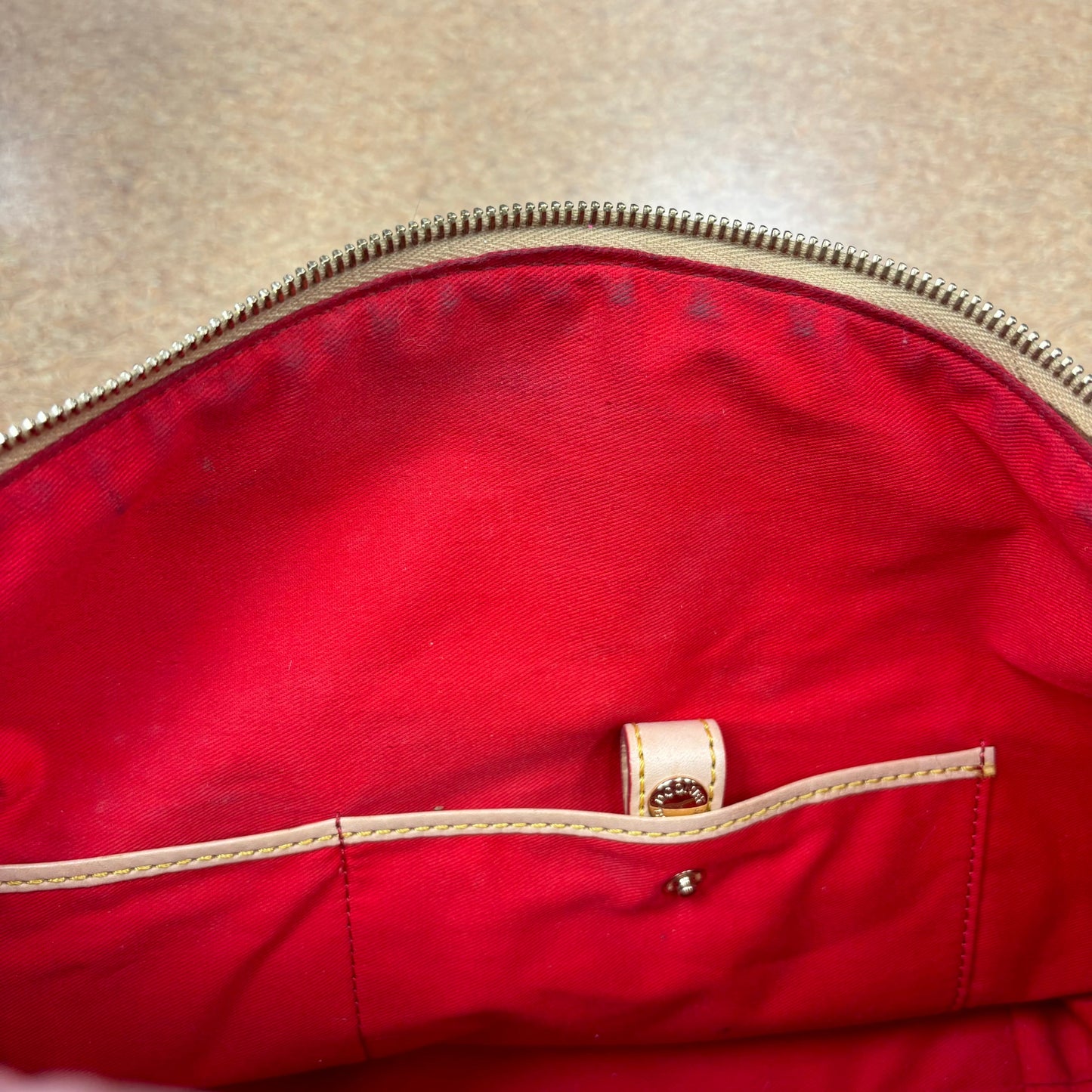 Handbag Designer By Dooney And Bourke In Red & White, Size:Medium