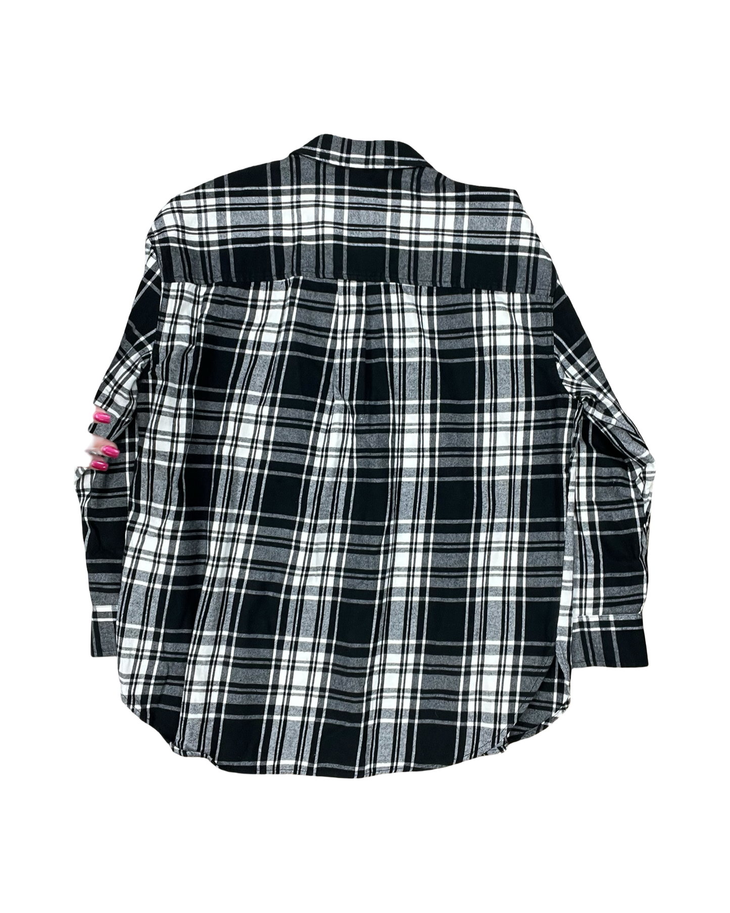 Blouse Ls By Universal Thread In Black & White, Size:L