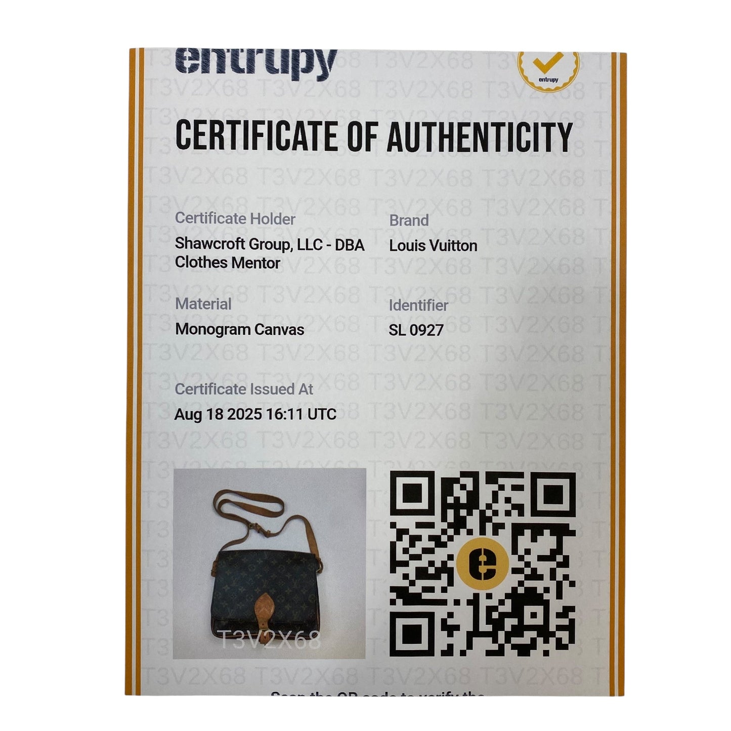 Crossbody Luxury Designer By Louis Vuitton In Brown, Size:Medium