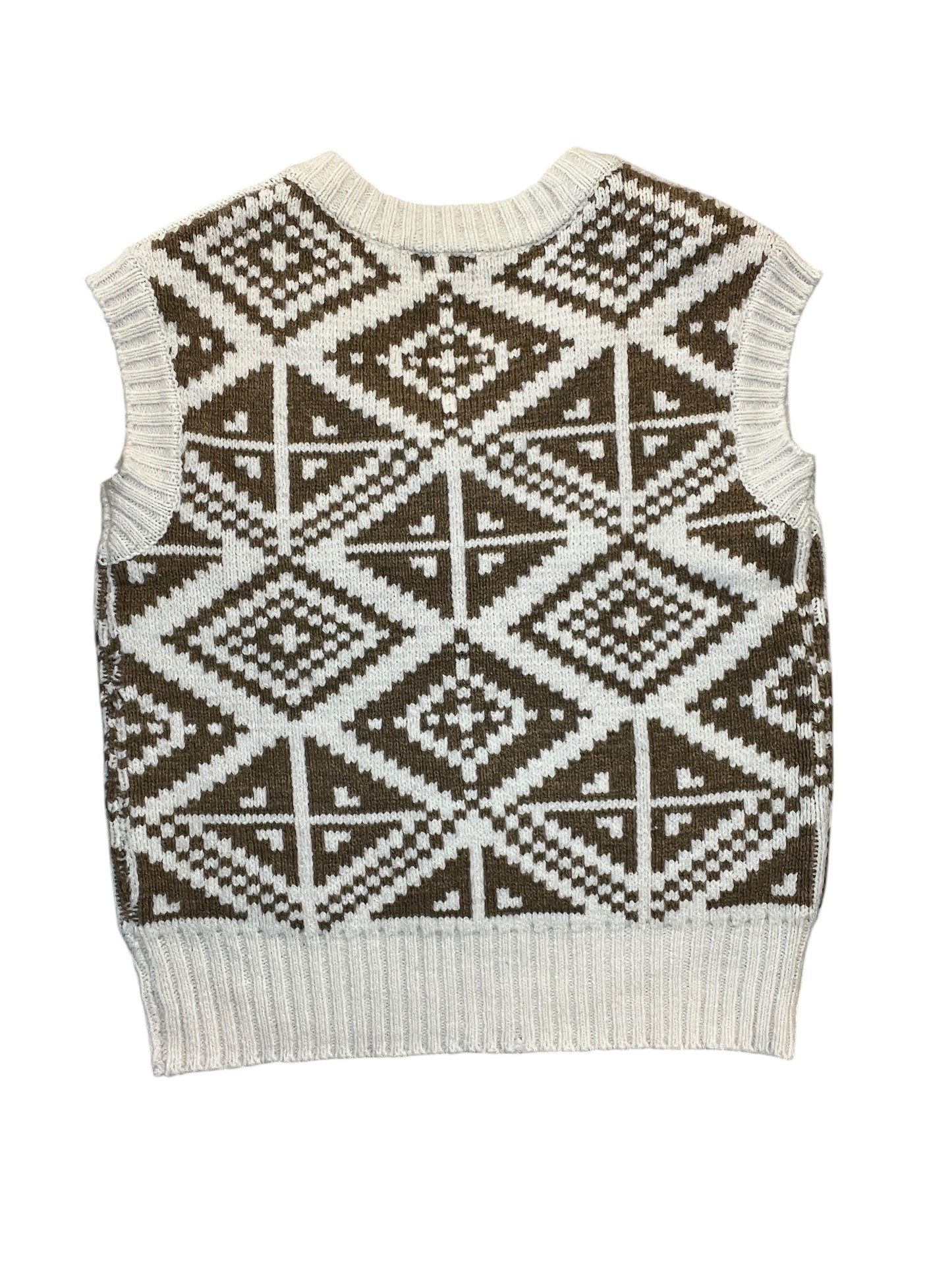 Vest Sweater By Bluivy In White, Size:L