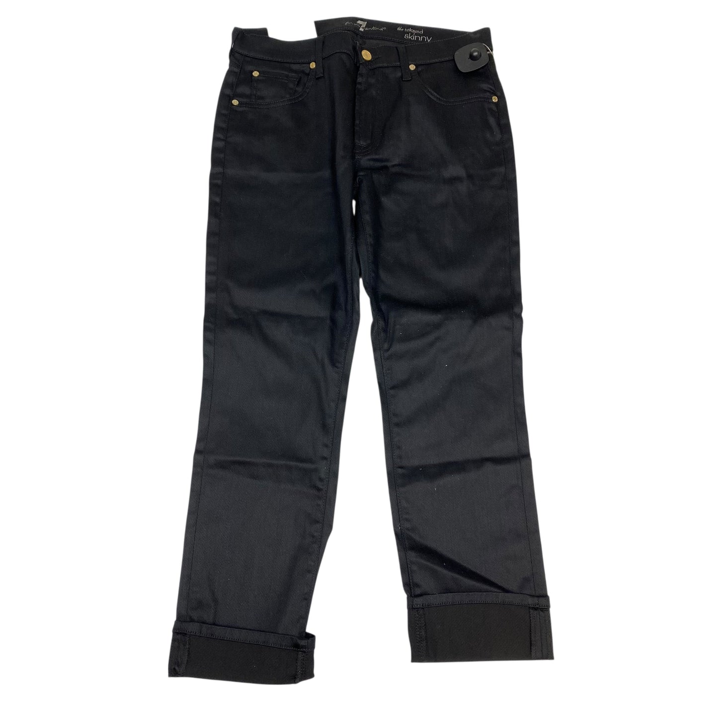 Jeans Designer By 7 For All Mankind In Black, Size:6