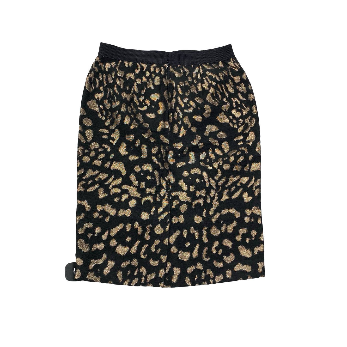 Skirt Midi By Ann Taylor In Black & Gold, Size:2