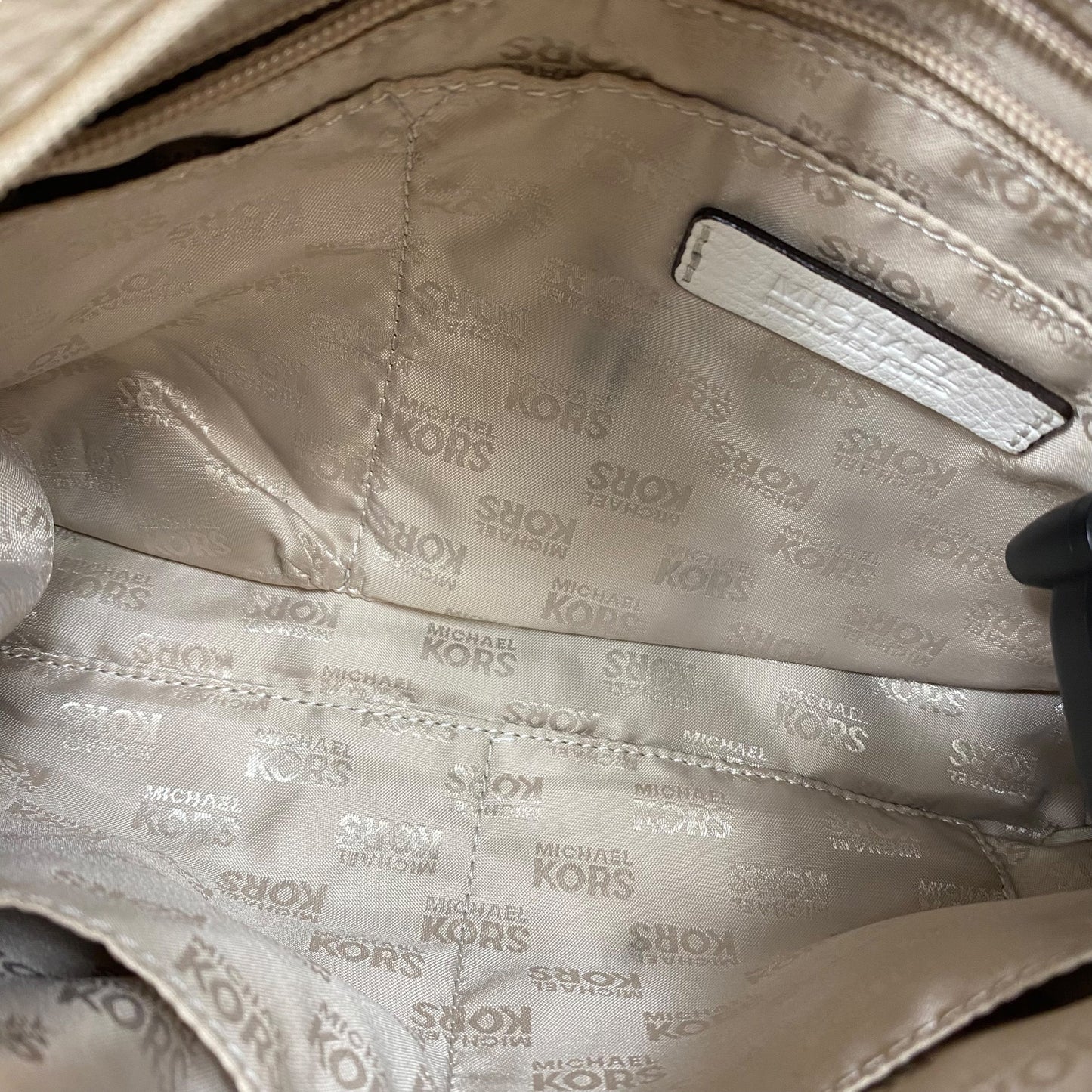 Crossbody Designer By Michael Kors In Cream, Size:Medium