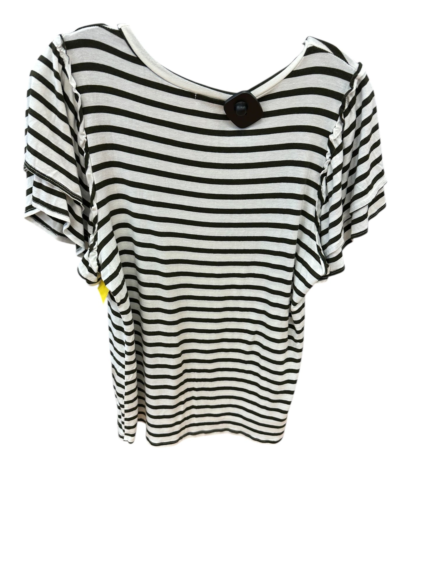 Top Ss By Green Envelope In Striped Pattern, Size:Xl