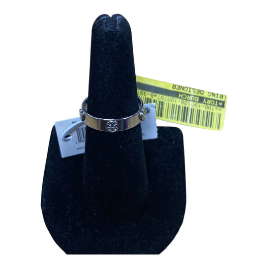 Ring Designer By Tory Burch In Silver, Size:8