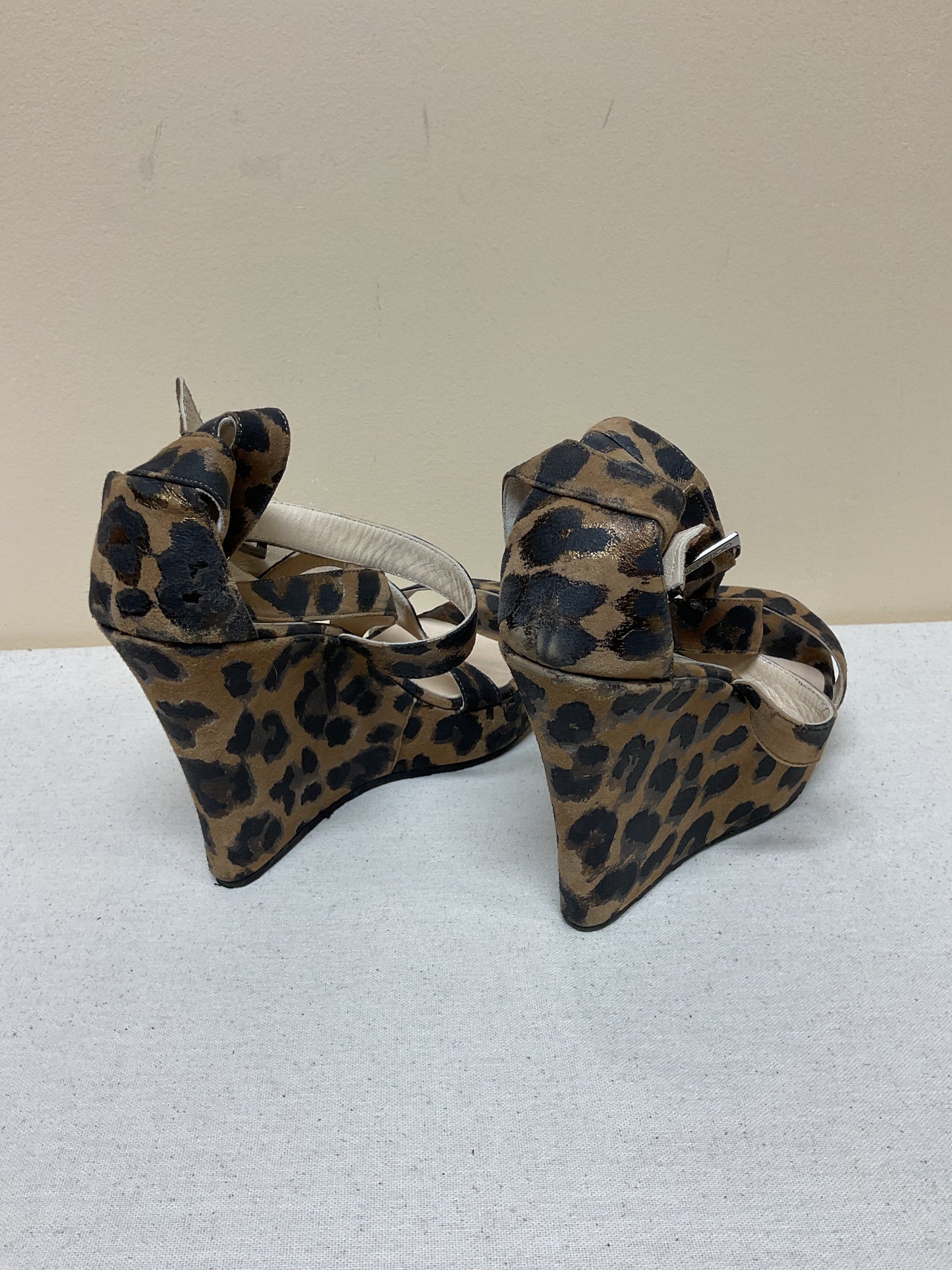 Sandals Luxury Designer By Jimmy Choo In Animal Print, Size:11