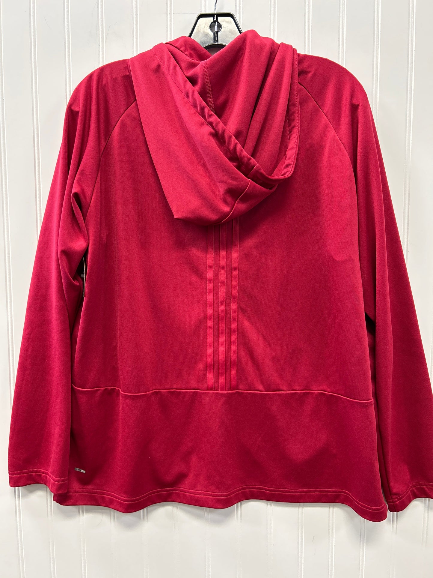 Athletic Jacket By Adidas In Red, Size:Xl