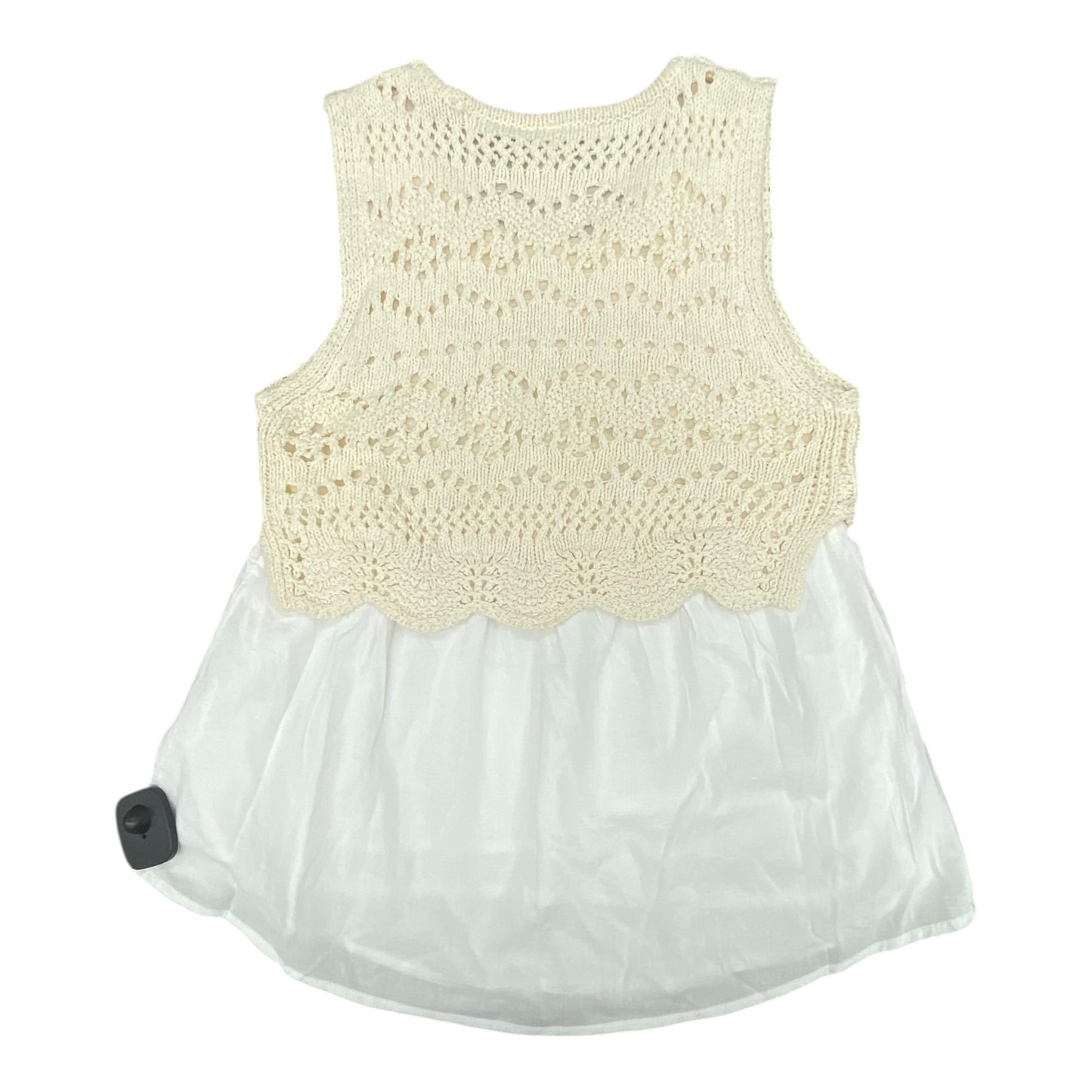 Top Sleeveless By Anthropologie In White, Size:Xxsp