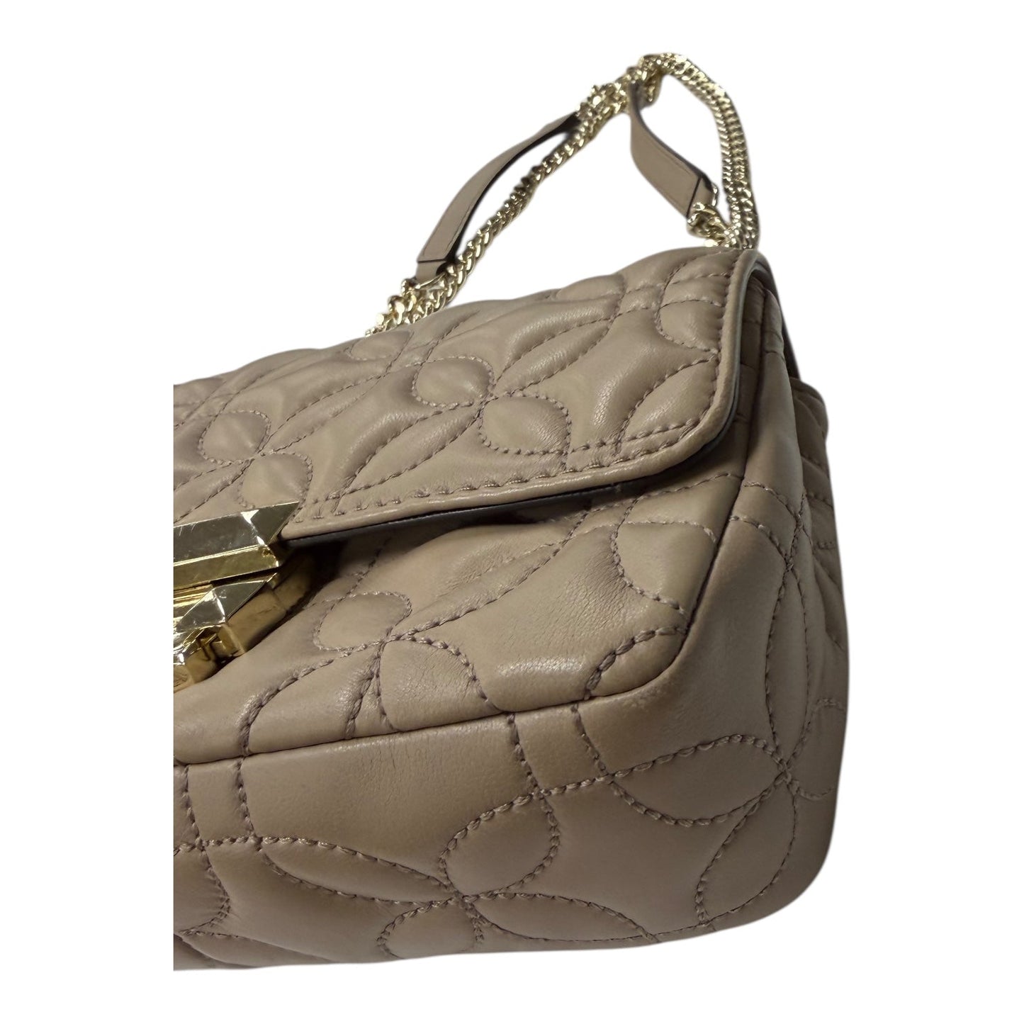 Crossbody Designer By Michael Kors In Beige, Size:Small