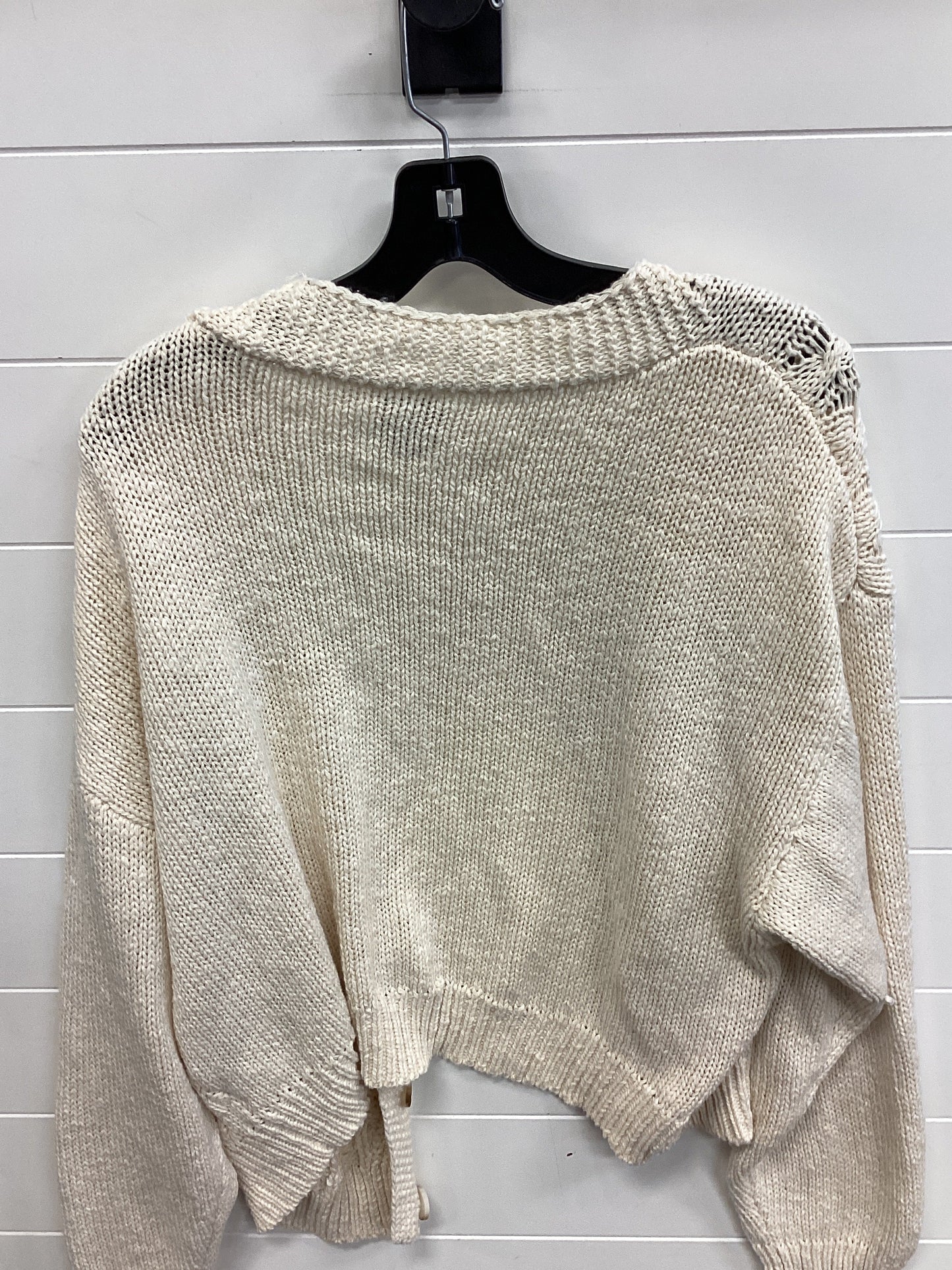 Sweater Cardigan By Arula In Cream, Size:1X