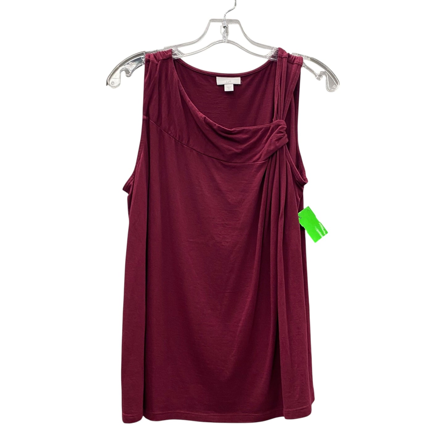 Top Sleeveless By J. Jill In Maroon, Size:M
