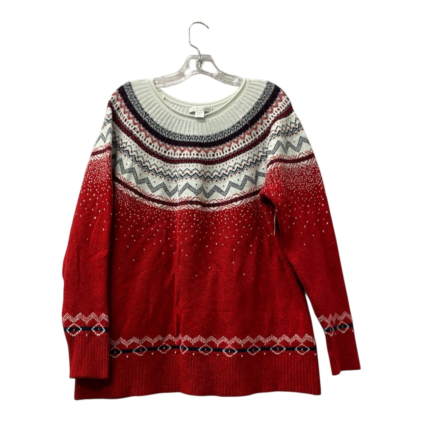 Sweater By Christopher And Banks In Red & White, Size:Xl
