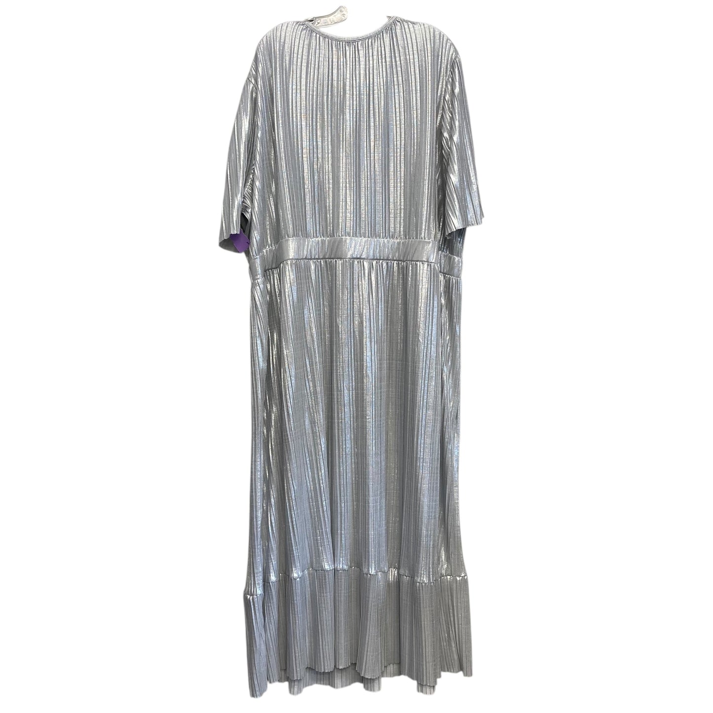 Dress Party Midi By Stacy London In Silver, Size:3X