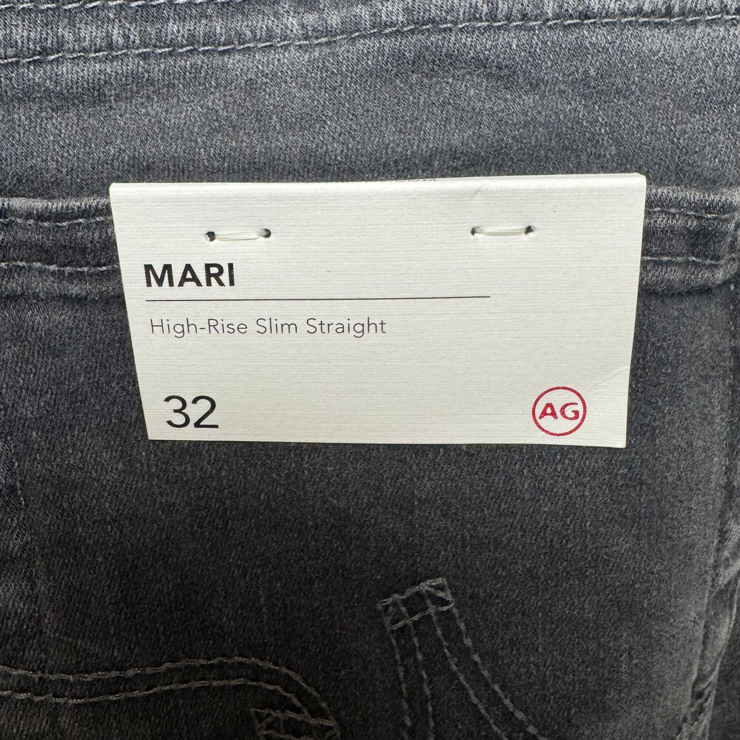 Mari High Rise Slim Straight Jeans By Adriano Goldschmied In Black Denim, Size: 14/32
