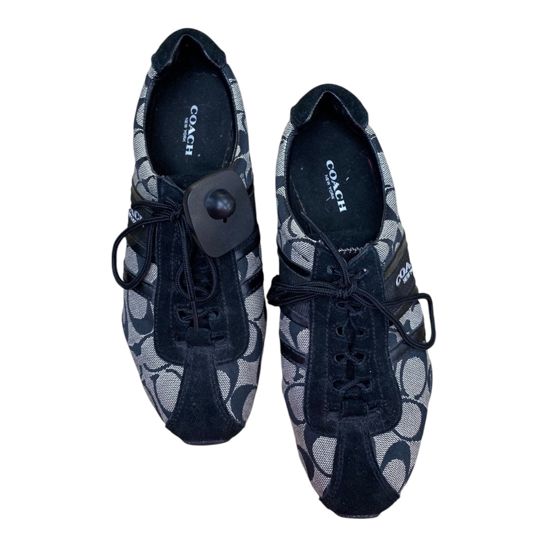 Shoes Designer By Coach In Black & Grey, Size:7.5