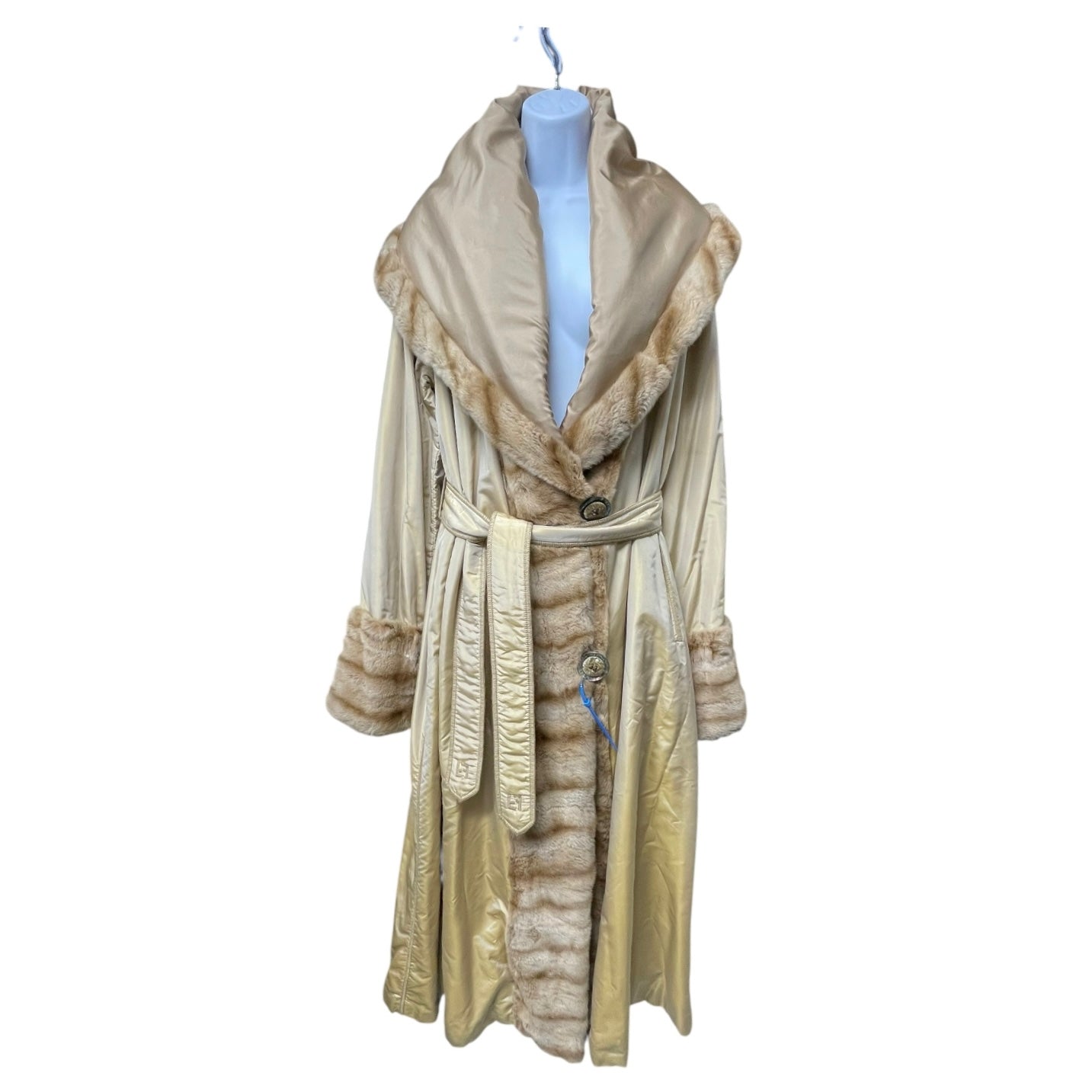 Coat Luxury Designer By Fendi In Tan, Size: M