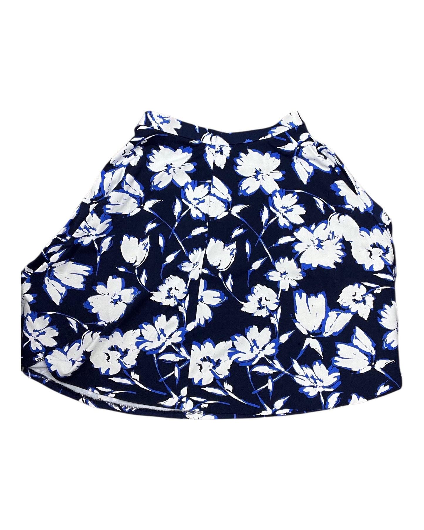 Skirt Maxi By Adrienne Vittadini In Blue & White, Size:L