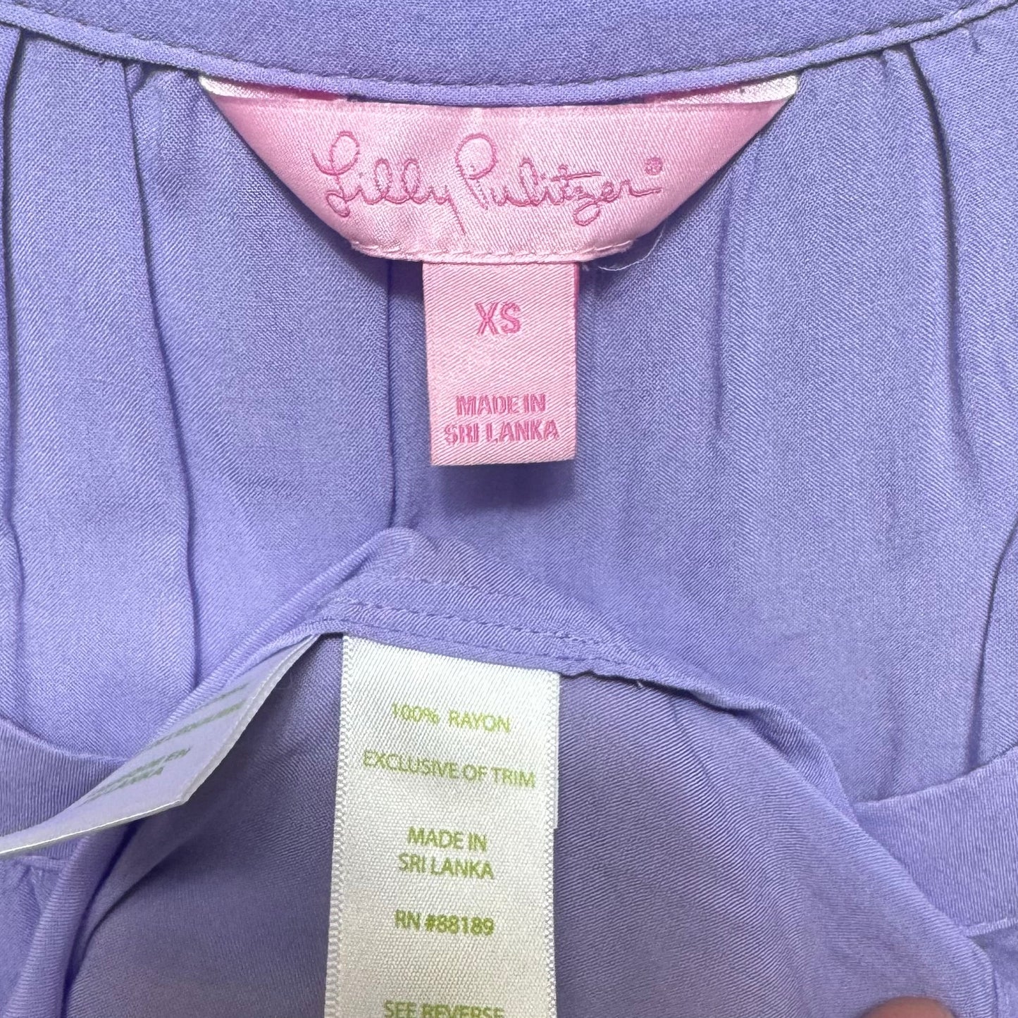Top Sleeveless Designer By Lilly Pulitzer In Purple, Size: Xs