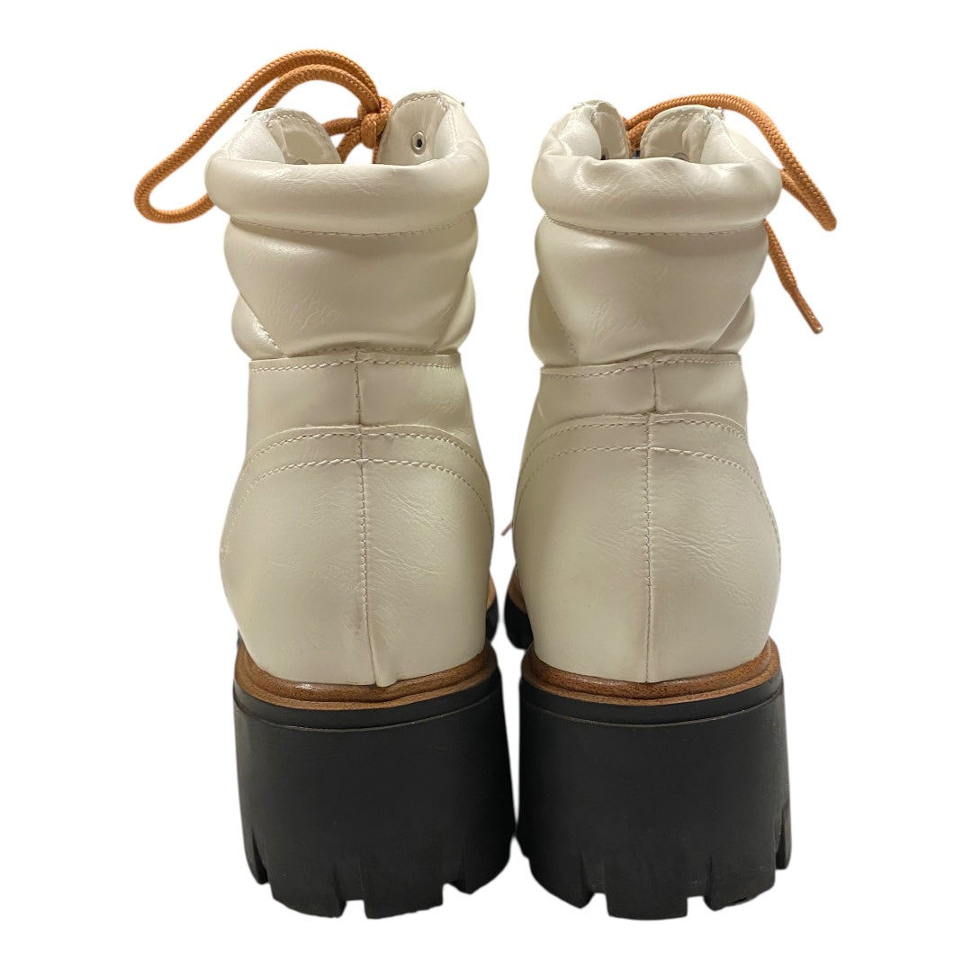 Boots Combat By Mia In Ivory, Size:10