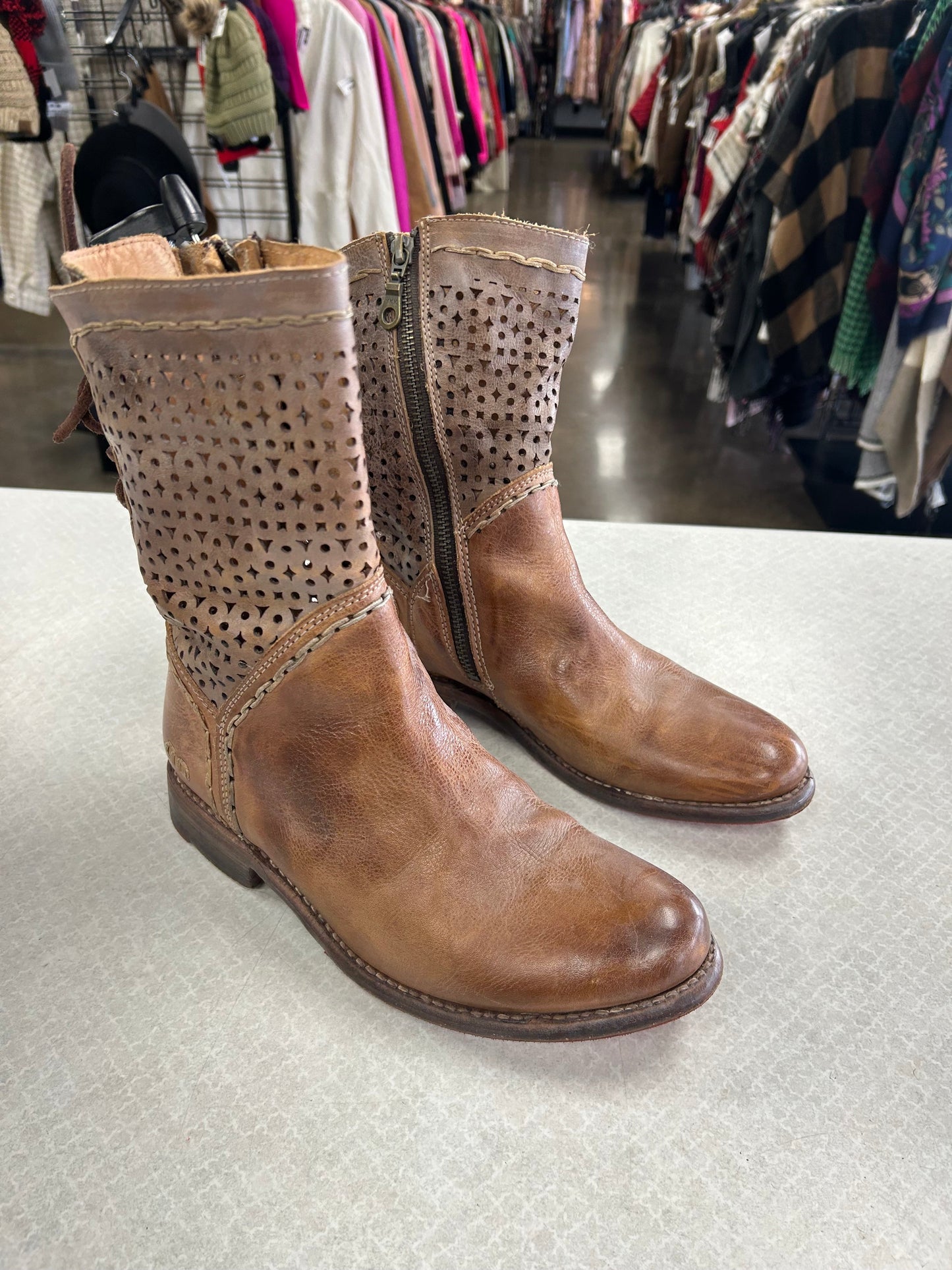 Boots Ankle Flats By Bed Stu In Tan, Size:7