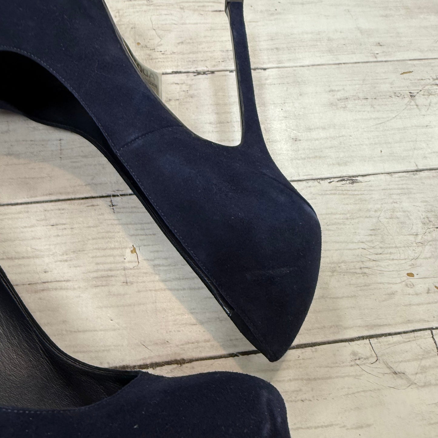 Shoes Luxury Designer By Yves Saint Laurent In Navy, Size: 10.5