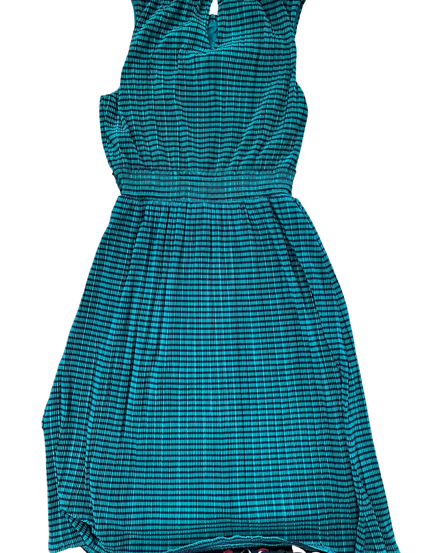 Dress Casual Midi By Draper James In Blue & Green, Size:L