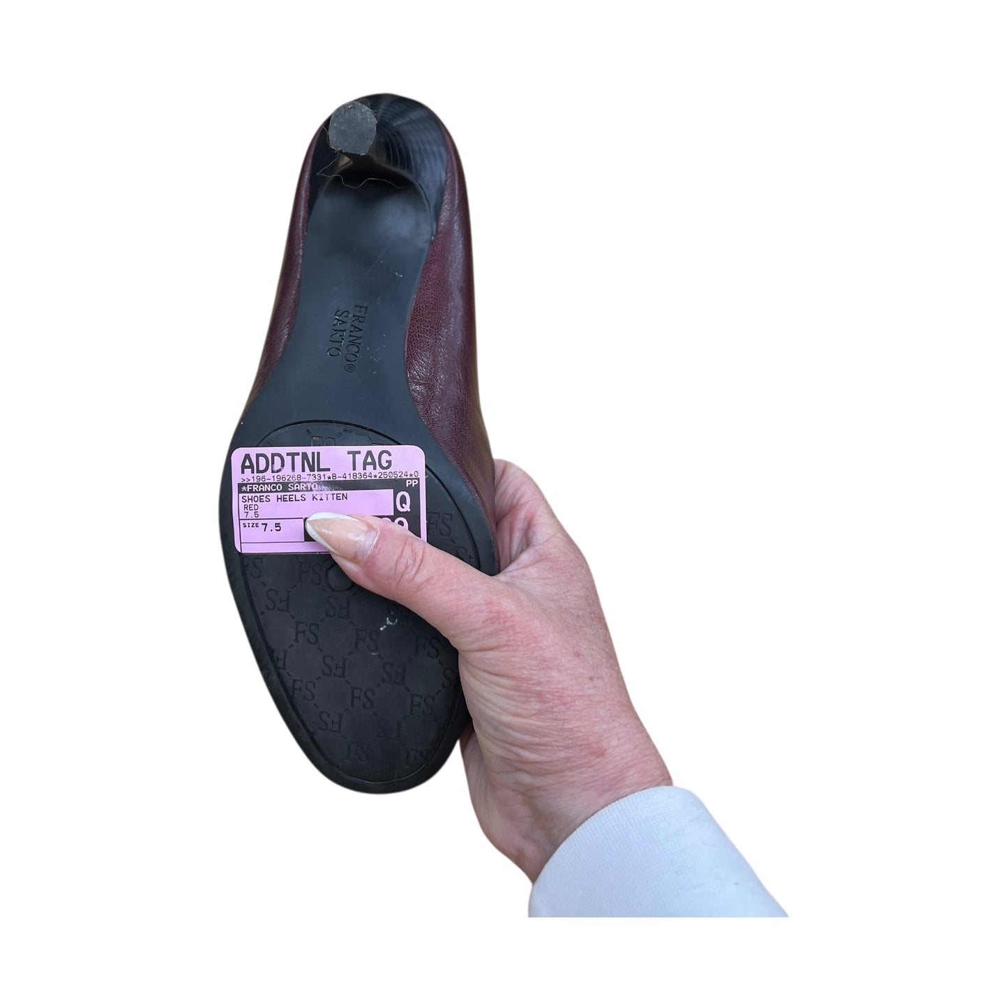 Shoes Heels Kitten By Franco Sarto In Red, Size:7.5