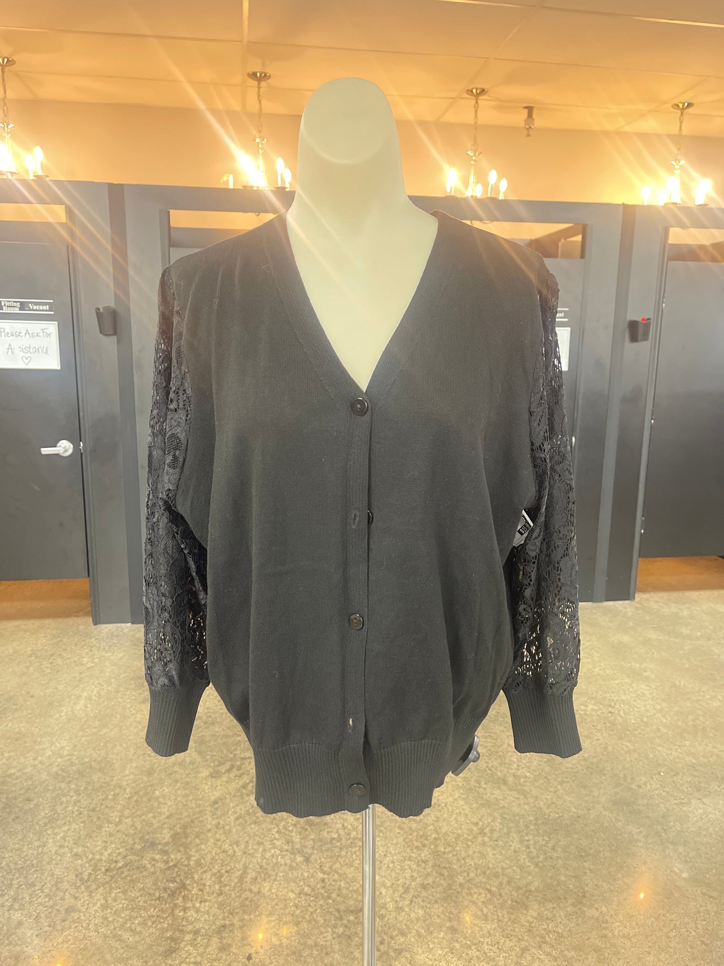 Sweater Cardigan By Grace Karin In Black, Size:Xl
