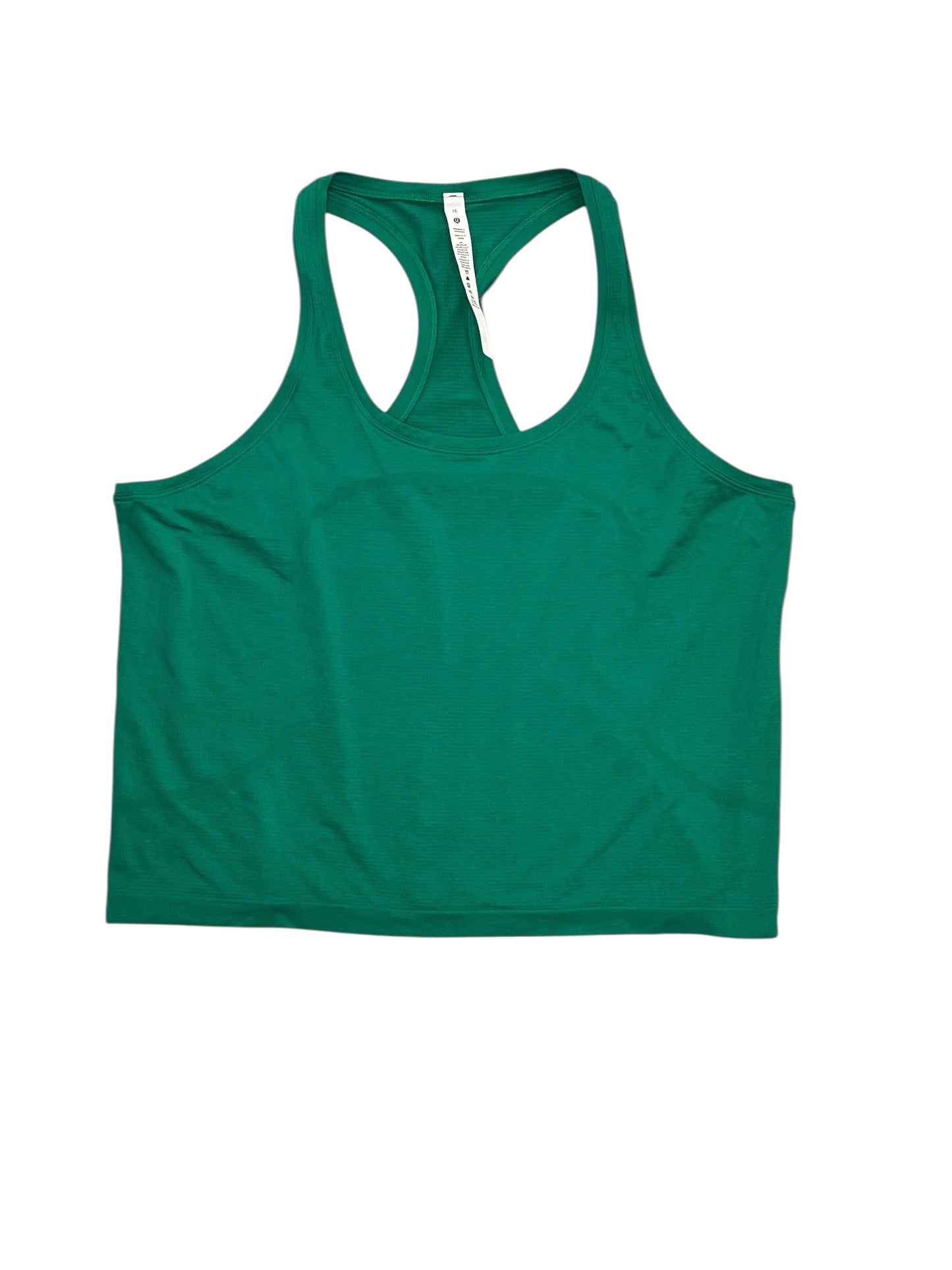 Athletic Tank Top By Lululemon In Green, Size:Xl