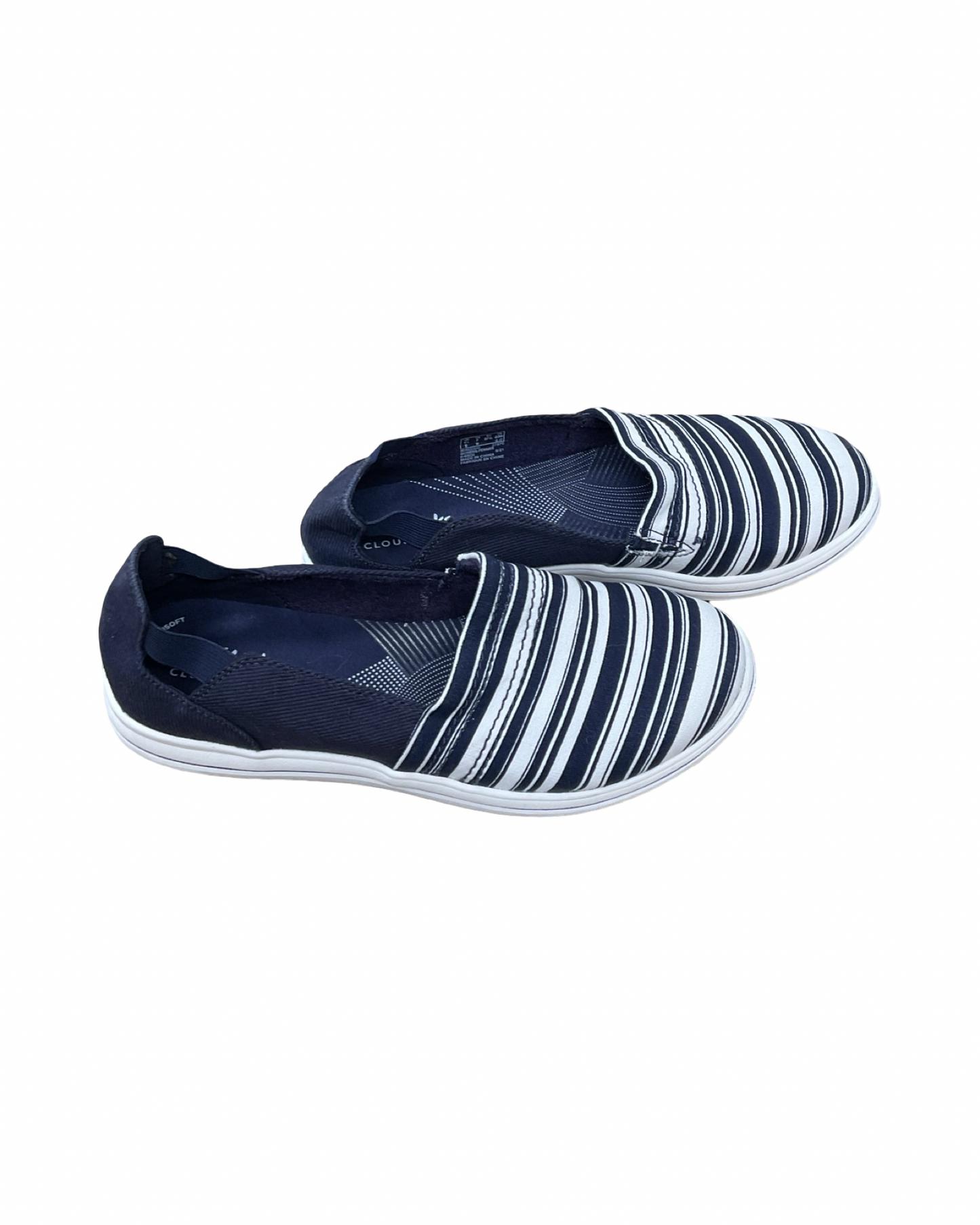 Shoes Flats By Clarks In Blue & White, Size:7