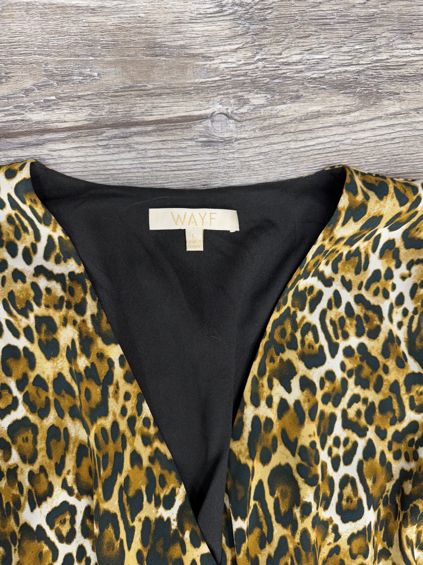 Dress Party Midi By Wayf In Animal Print, Size:L