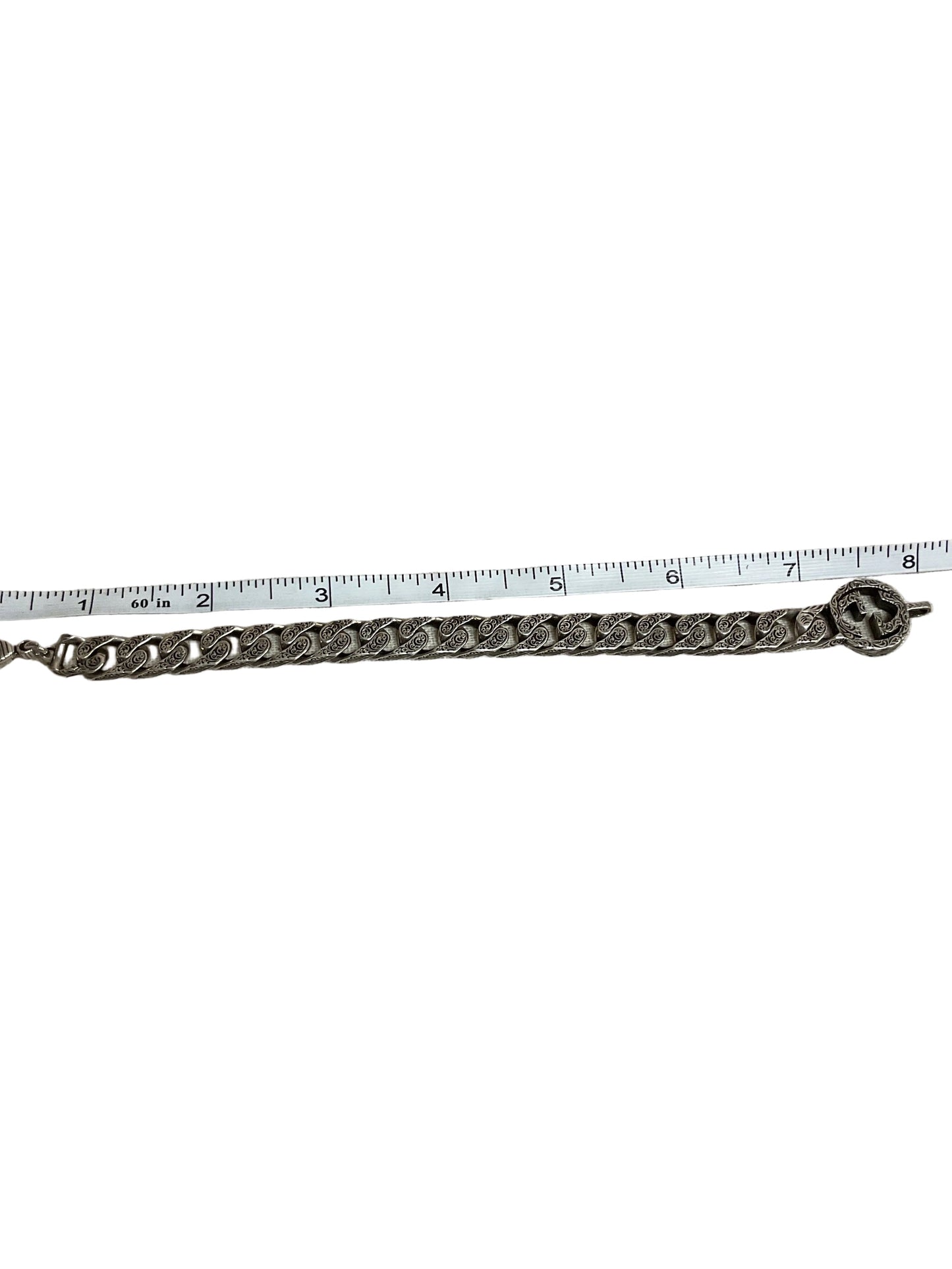 Bracelet Luxury Designer By Gucci In Silver, Size:1