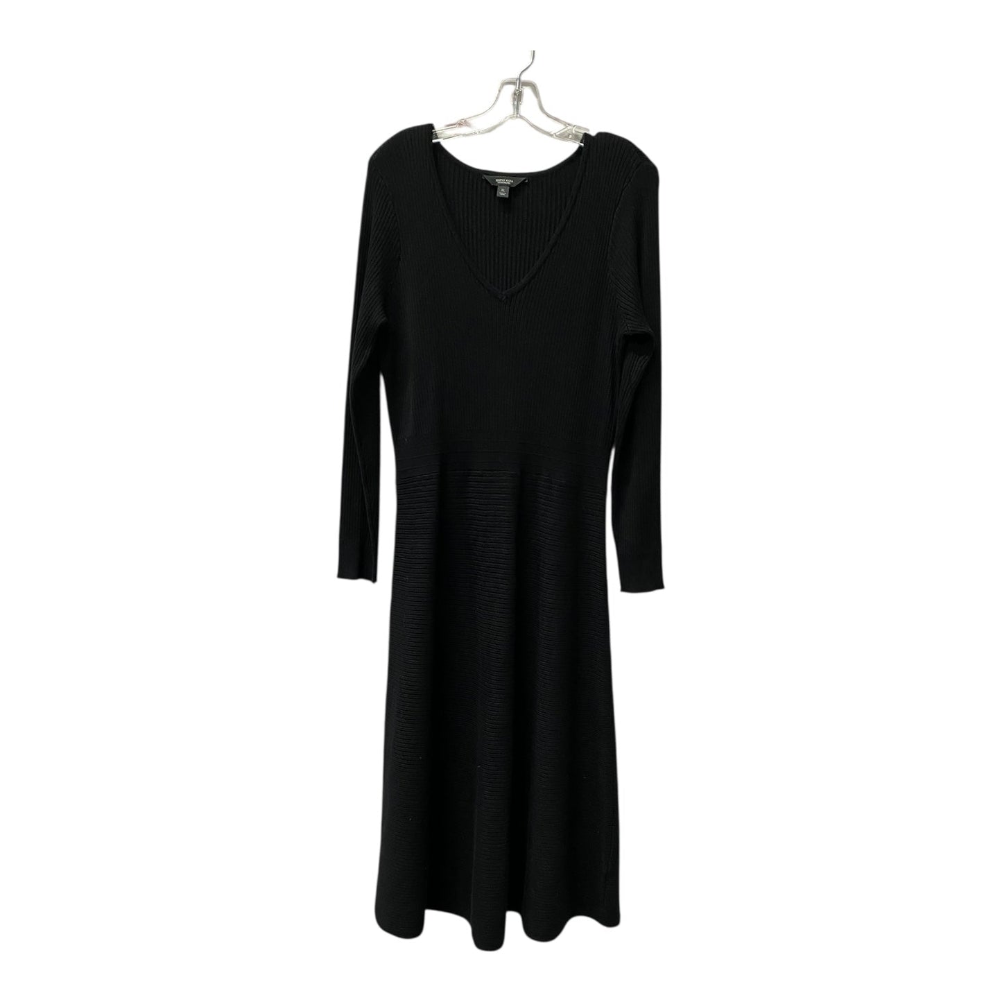 Dress Casual Midi By Simply Vera In Black, Size:Xl