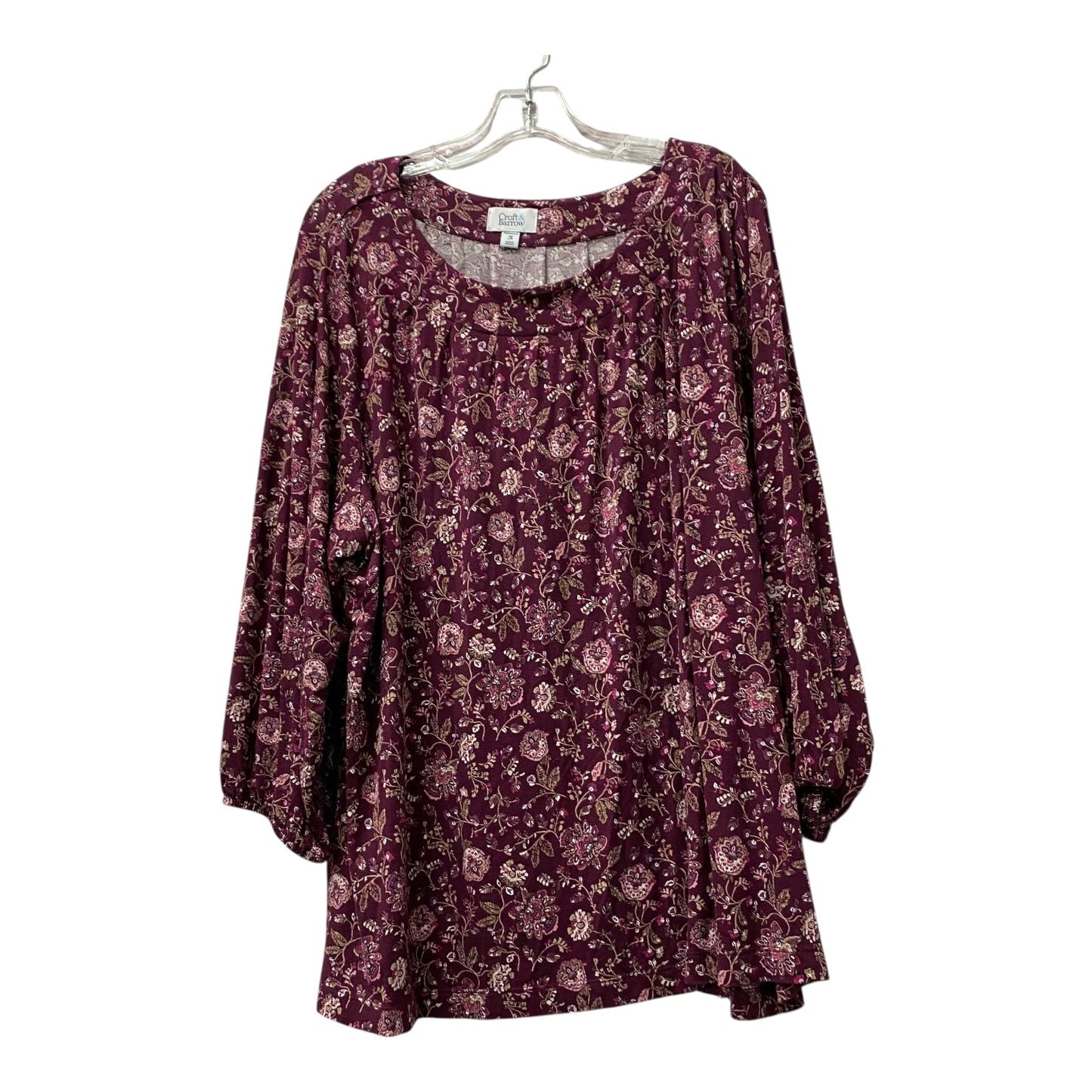 Top Ls By Croft And Barrow In Purple, Size:2X