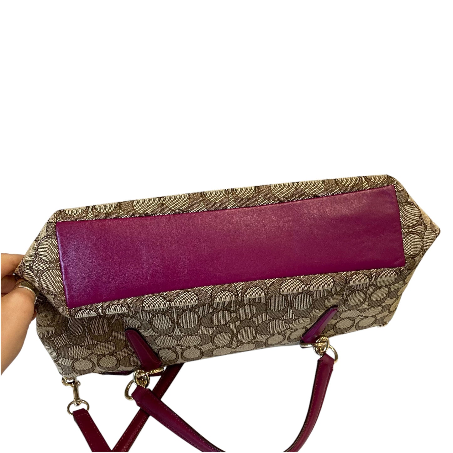 Handbag Designer By Coach In Brown, Size:Medium