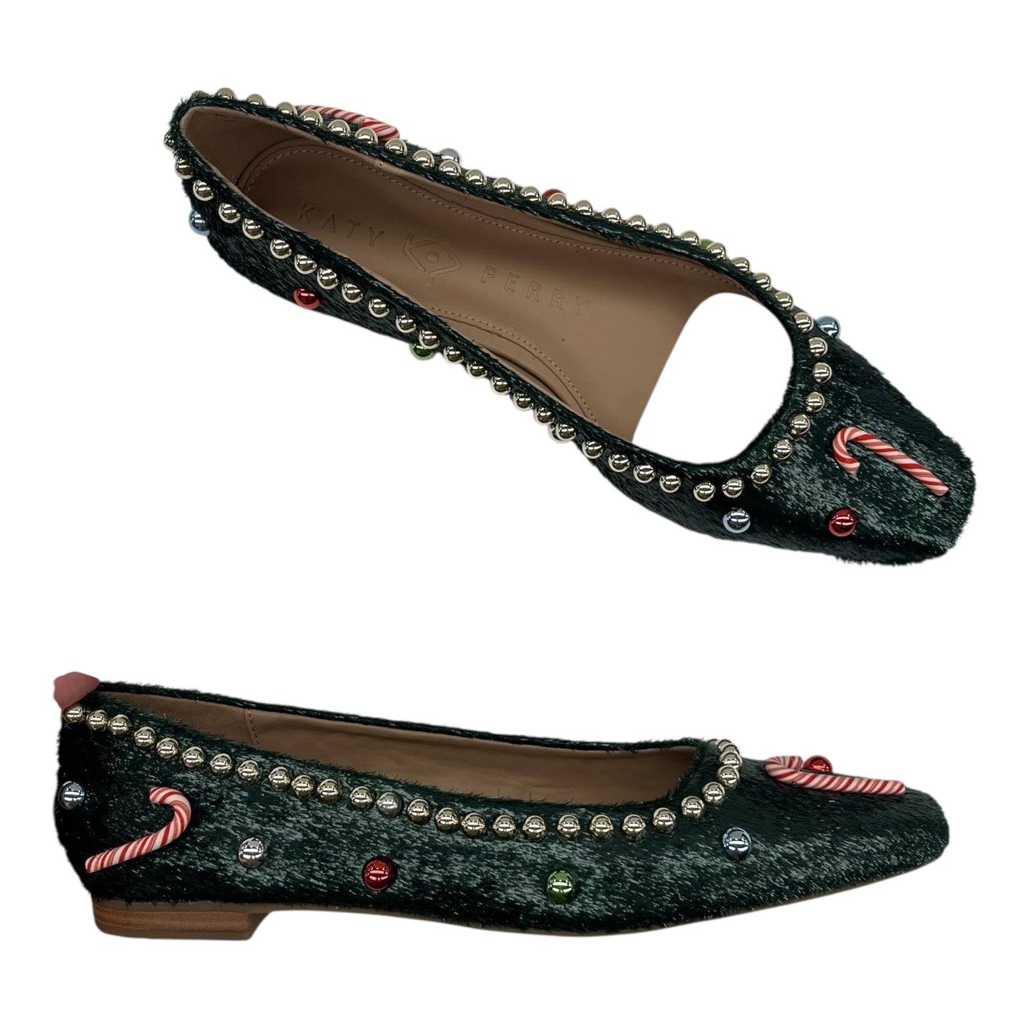 Shoes Flats By Katy Perry In Green, Size:7.5