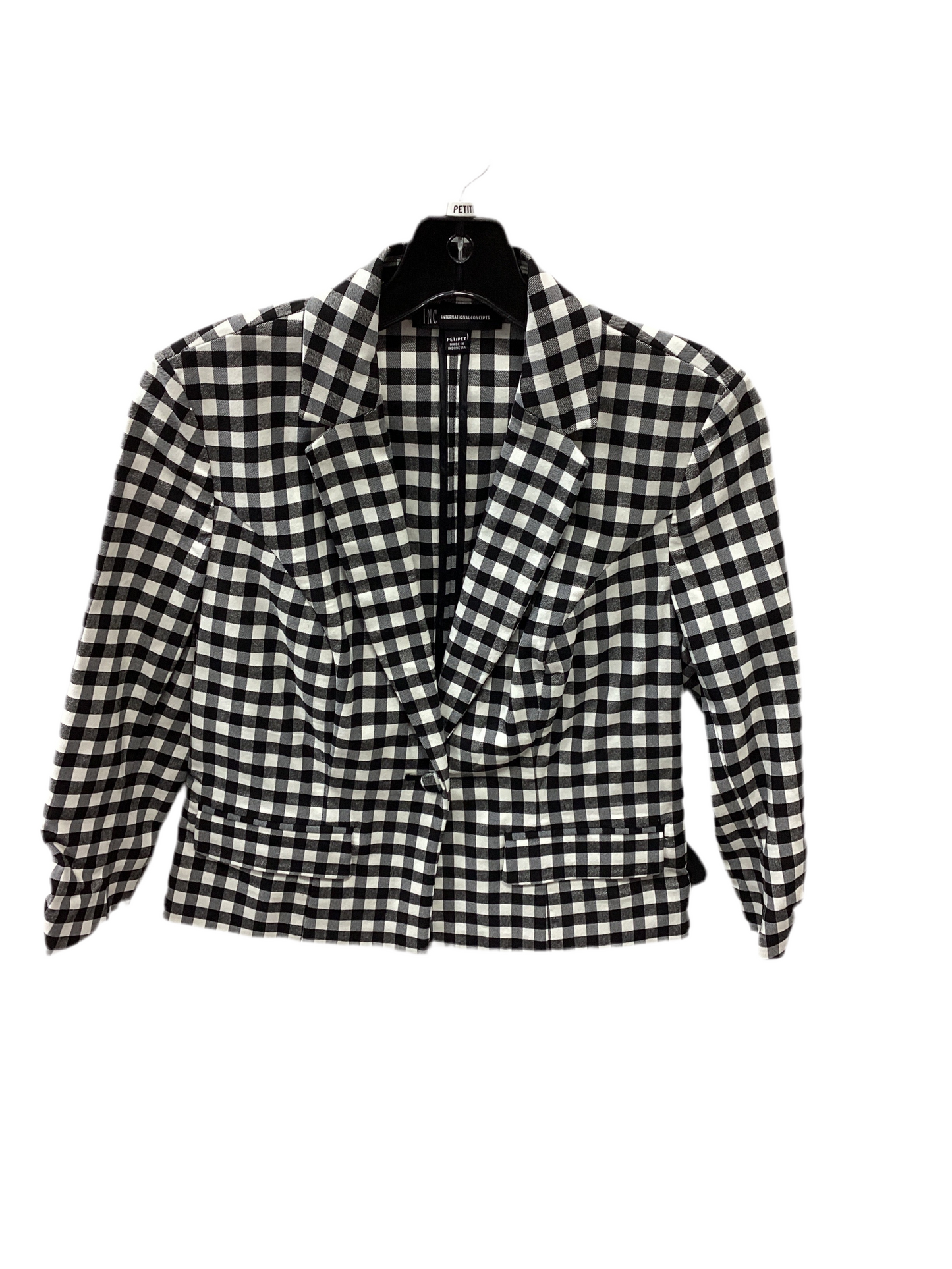 Top Ls By Inc In Checkered Pattern, Size:Xsp