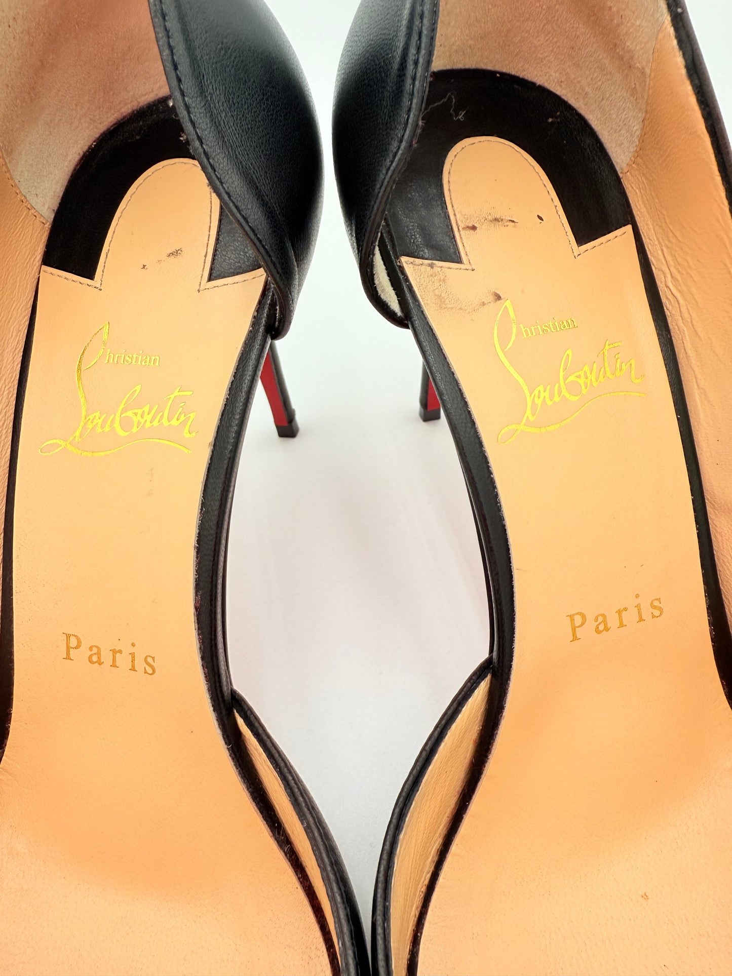 Shoes Luxury Designer By Christian Louboutin In Black, Size:9