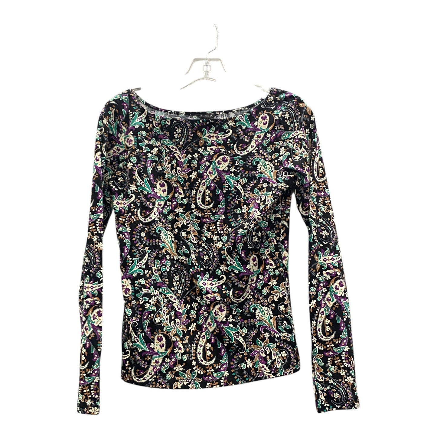 Top Ls By Ann Taylor In Black & Purple, Size:S