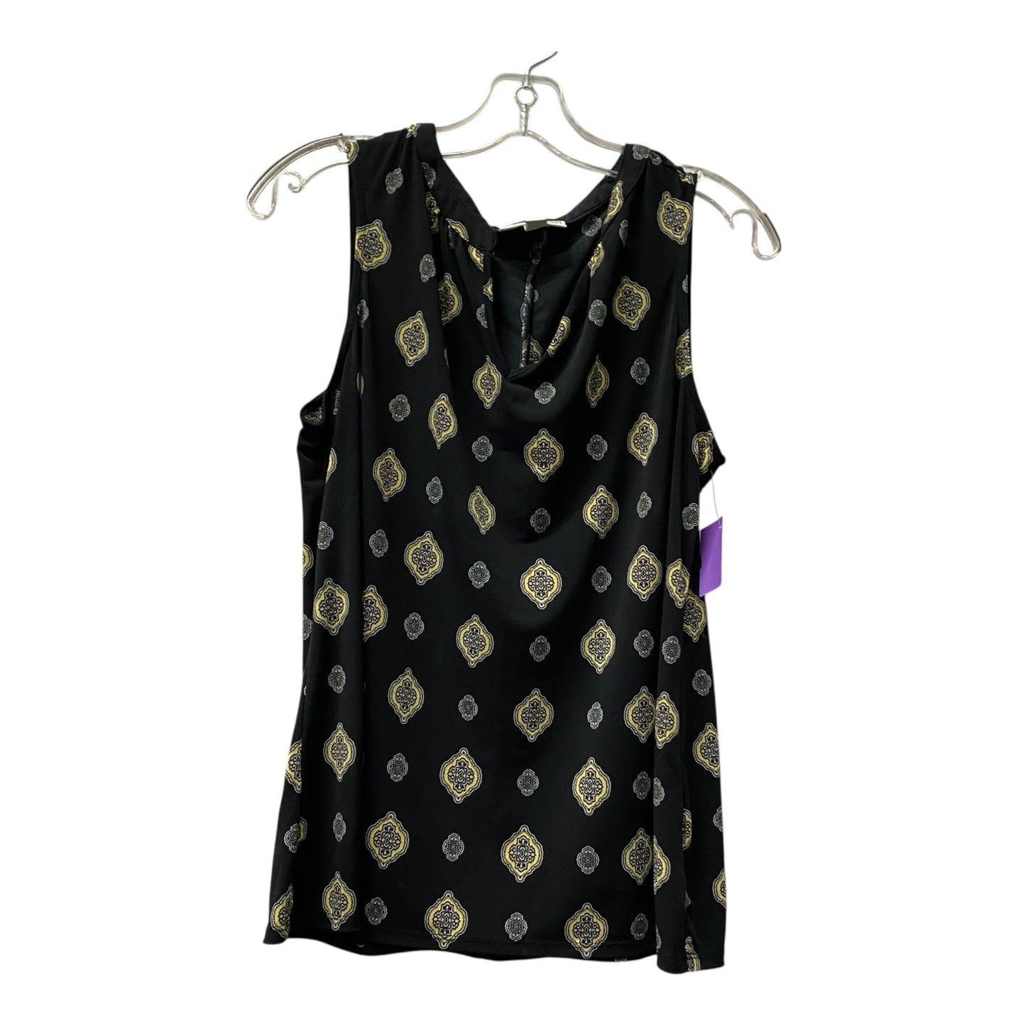Top Sleeveless By Dana Buchman In Black, Size:M
