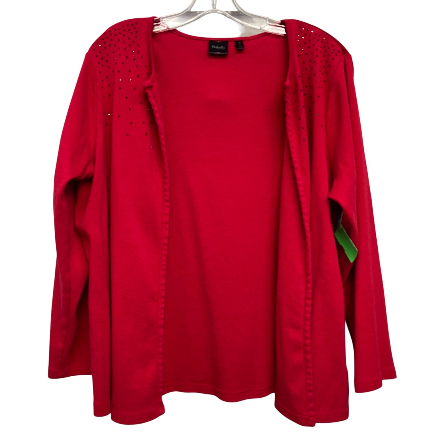 Sweater Cardigan By Rafaella In Red, Size:1X