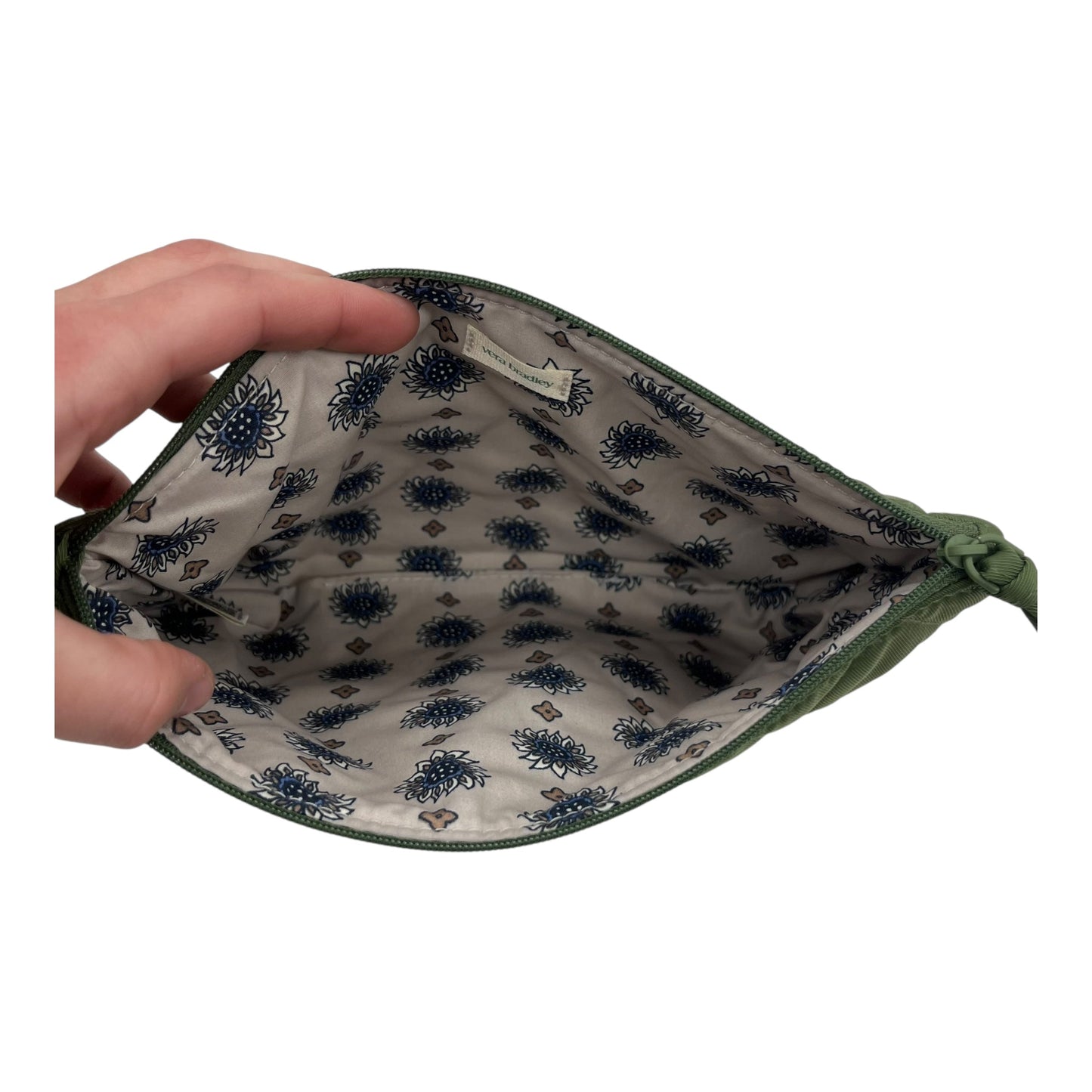 Makeup Bag By Vera Bradley In Green, Size:Medium