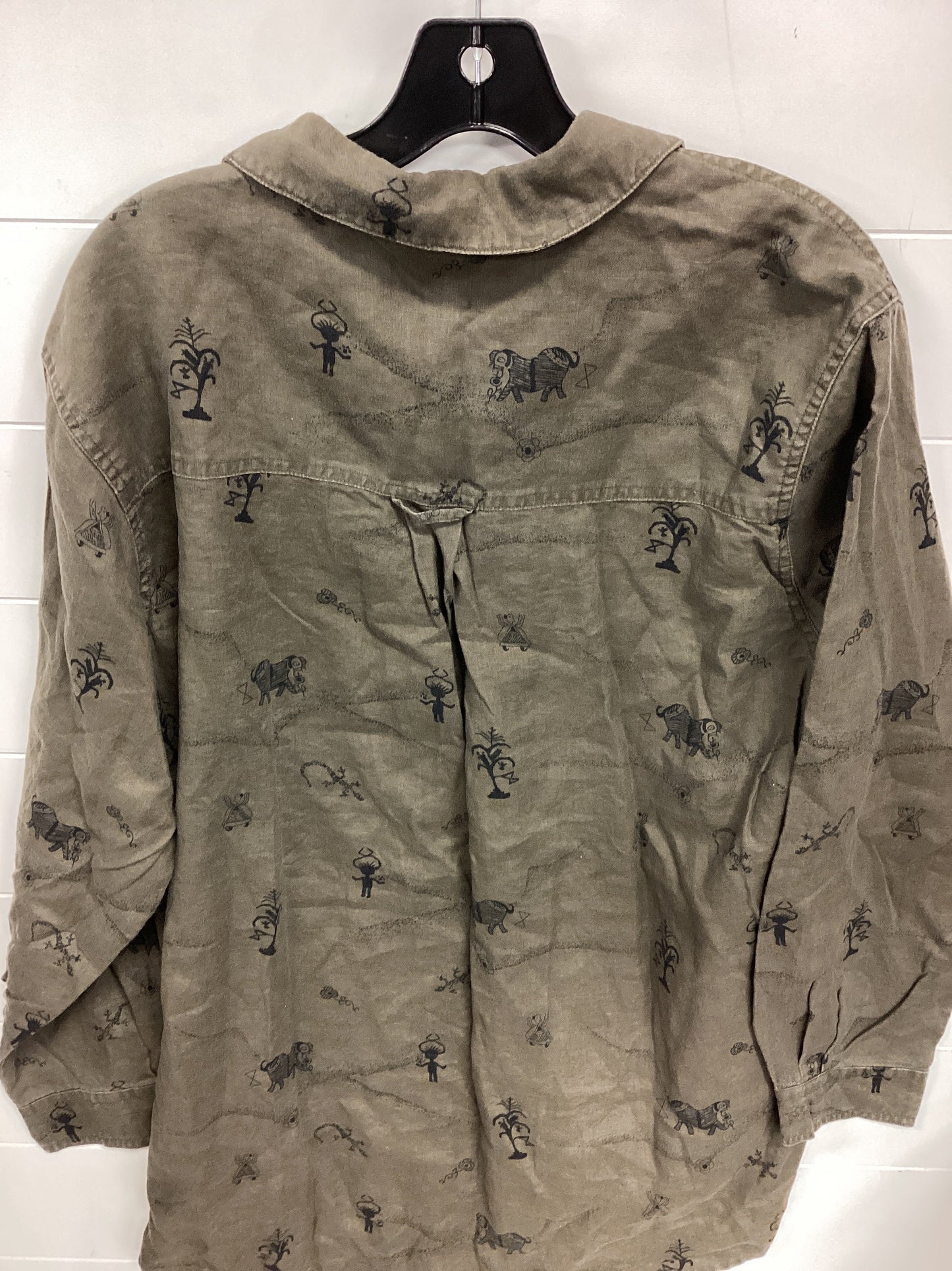 Top Ls By Chicos In Taupe, Size:L