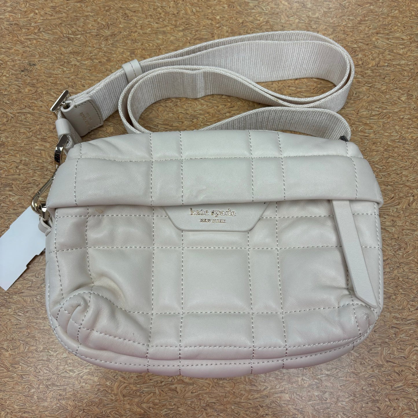 Crossbody Designer By Kate Spade In White, Size:Small