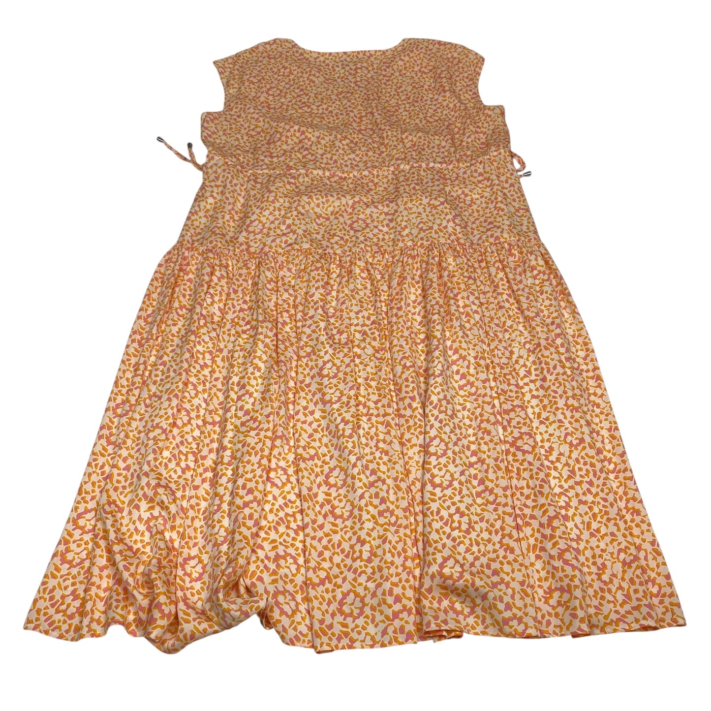 Dress Casual Midi By Nordstrom In Orange & Pink, Size:L