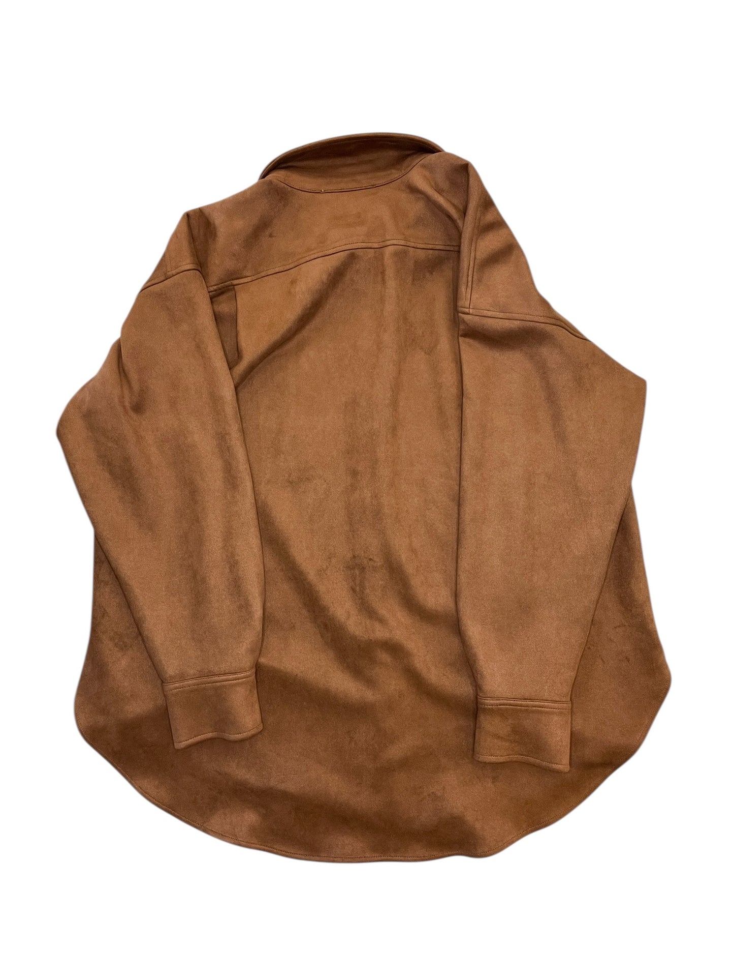 Jacket Shirt By Loft In Brown, Size:Xl