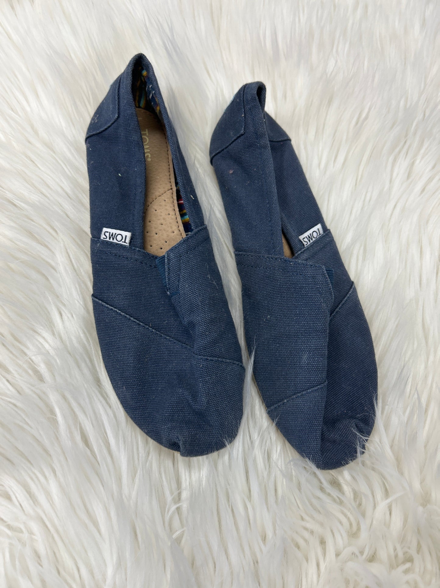 Shoes Flats By Toms In Navy, Size:8